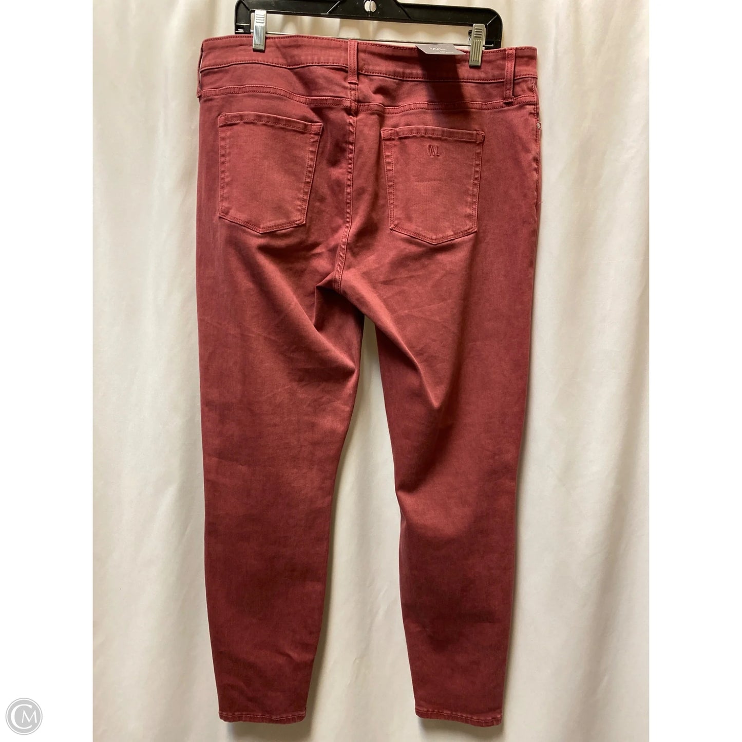 Jeans Straight By Clothes Mentor In Maroon, Size: 16