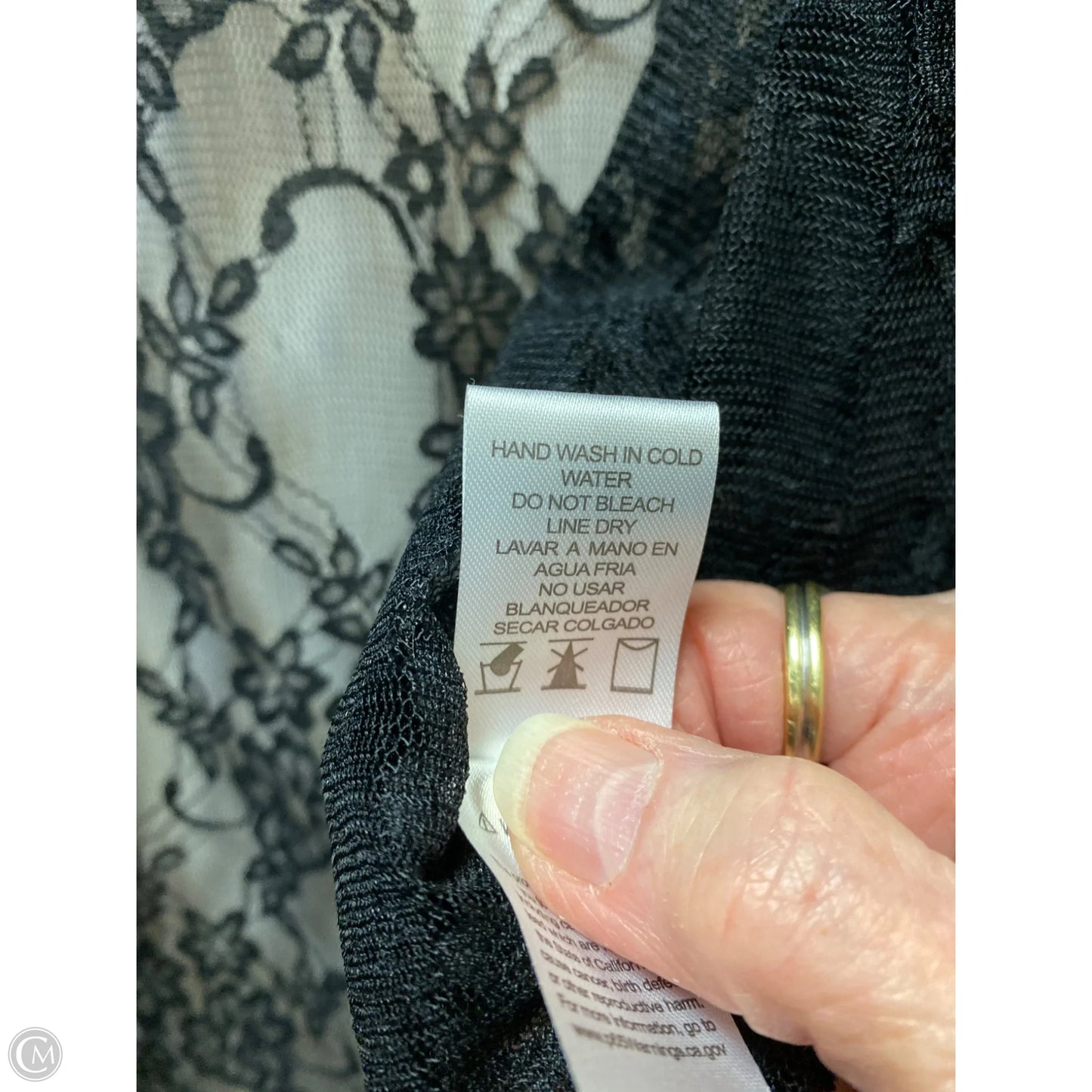 Swimwear Cover-up By Clothes Mentor In Black, Size: 1x