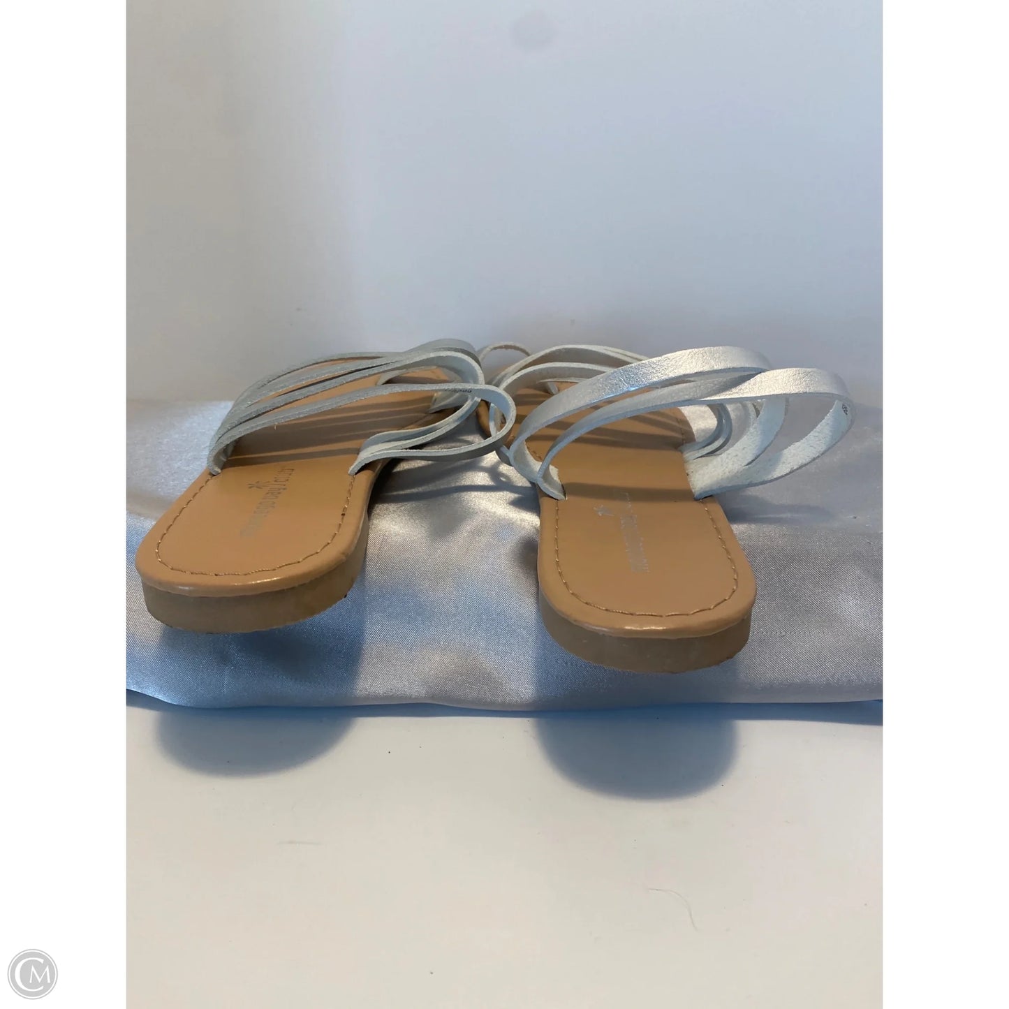 Sandals Flats By Montego Bay In Silver, Size: 8