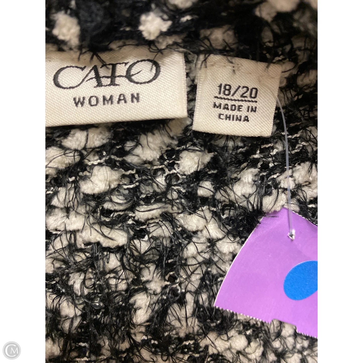 Cardigan By Cato In Black, Size: 1x