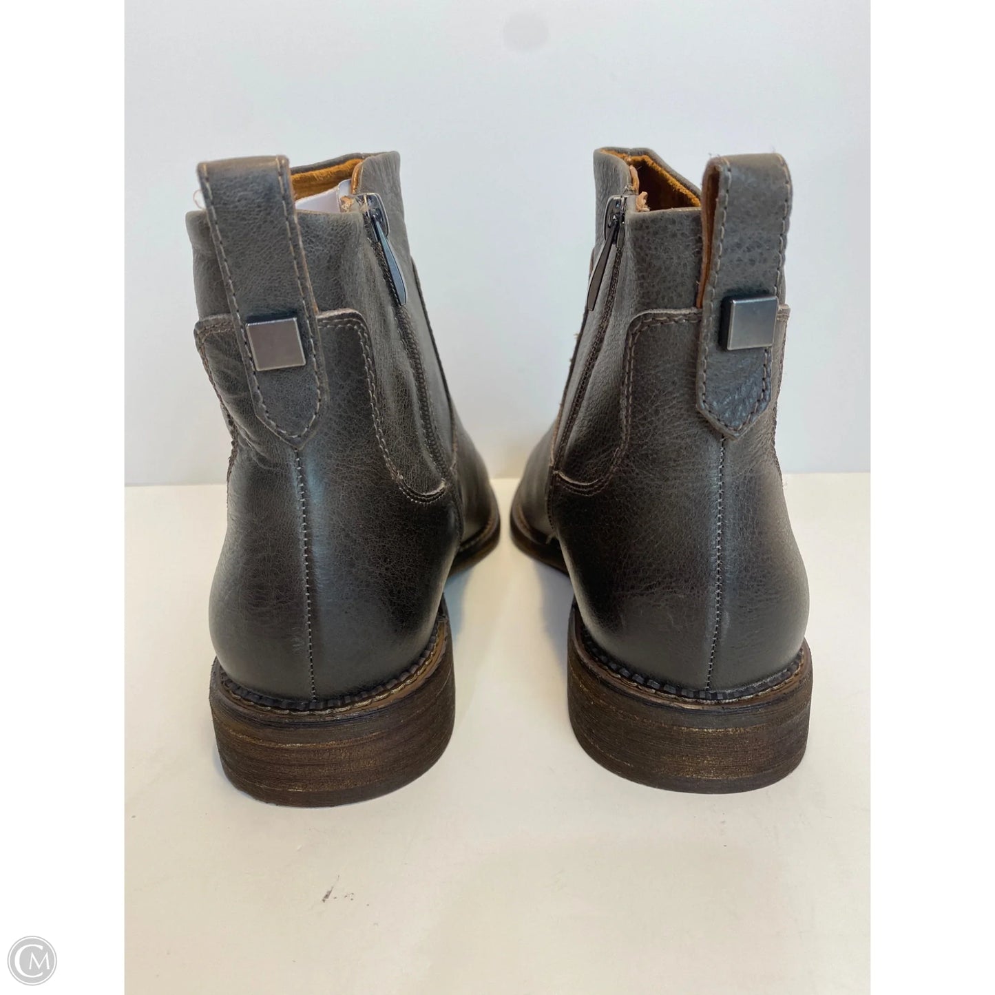 Boots Ankle Heels By Franco Sarto In Grey, Size: 10