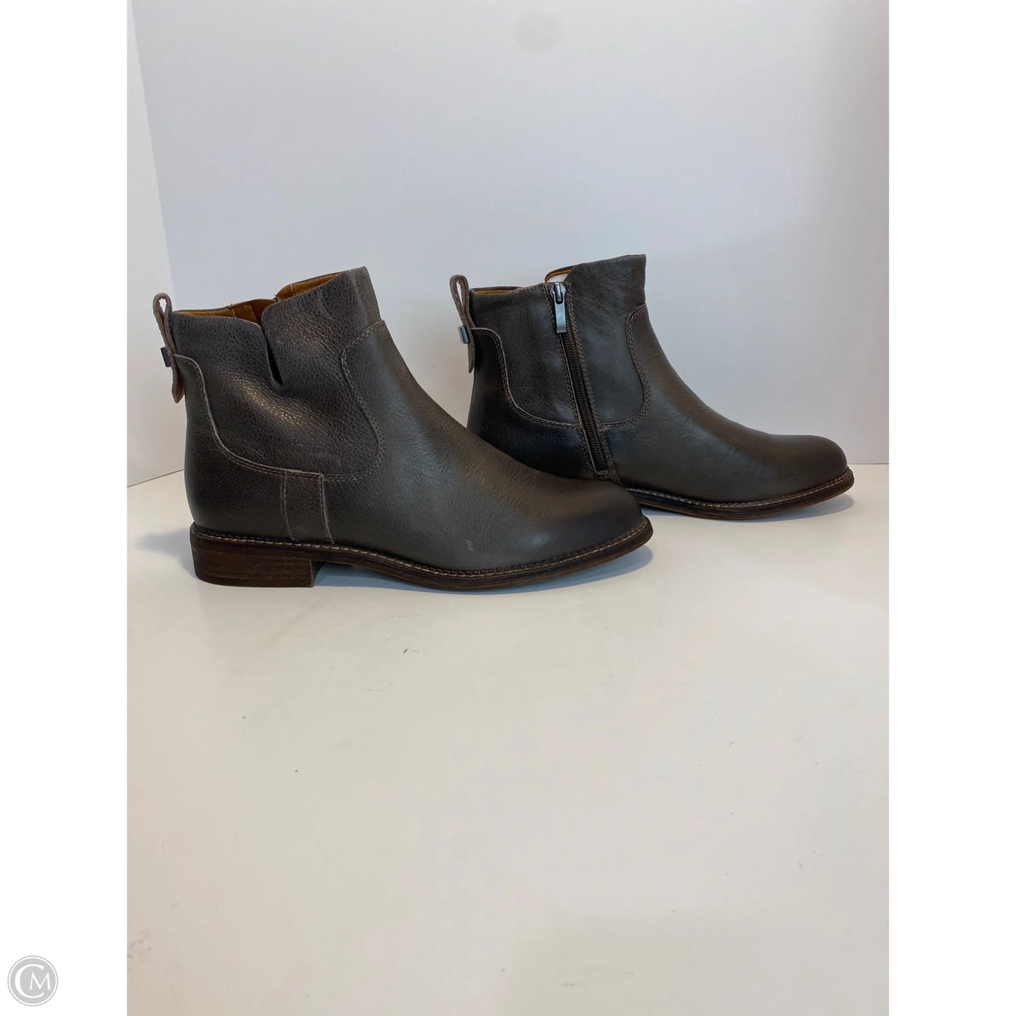 Boots Ankle Heels By Franco Sarto In Grey, Size: 10
