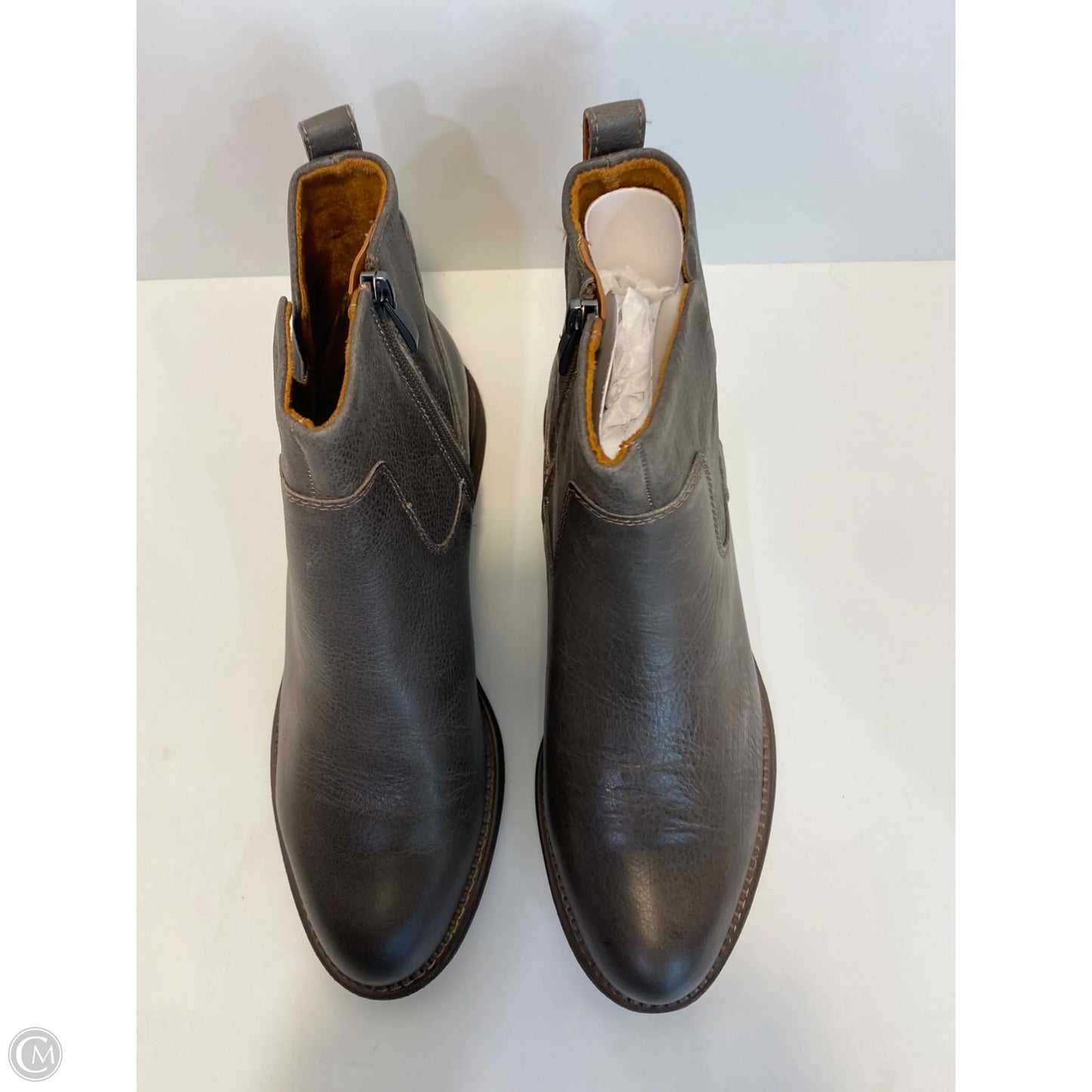 Boots Ankle Heels By Franco Sarto In Grey, Size: 10