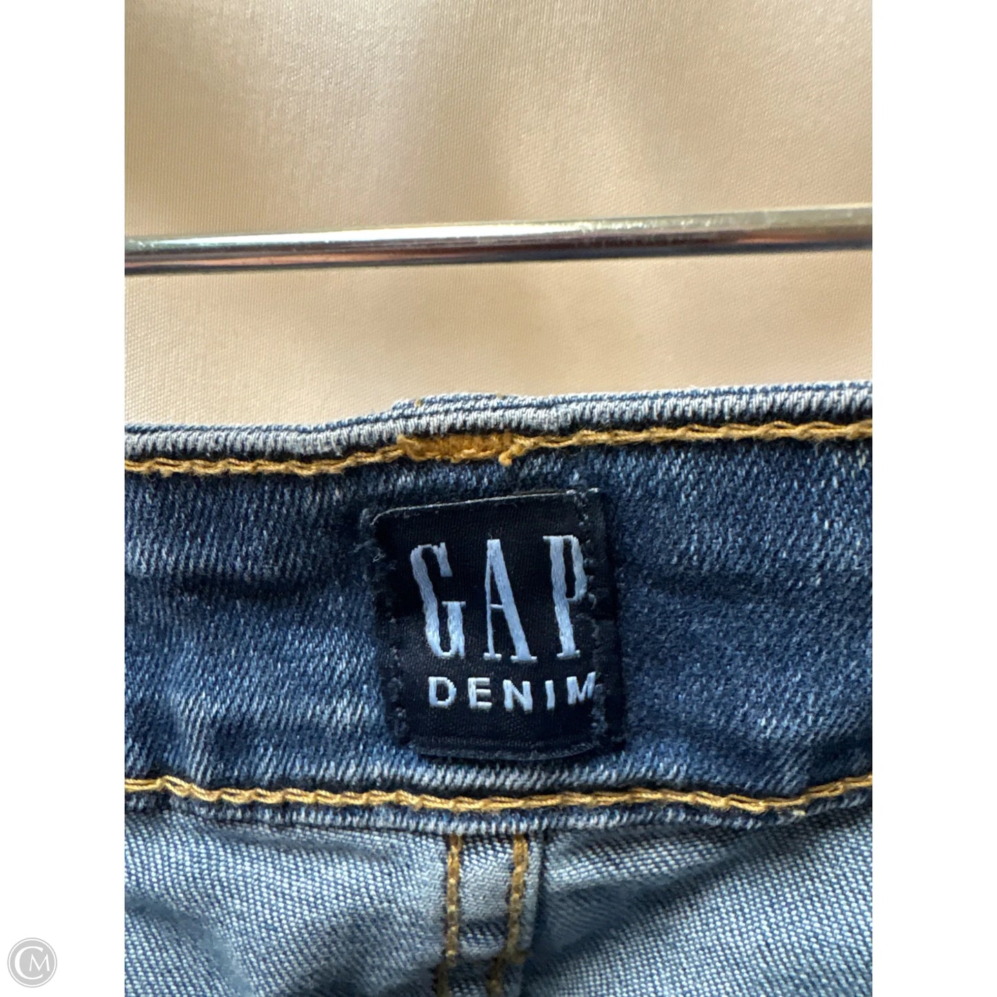 Jeans Straight By Gap In Blue Denim, Size: 10