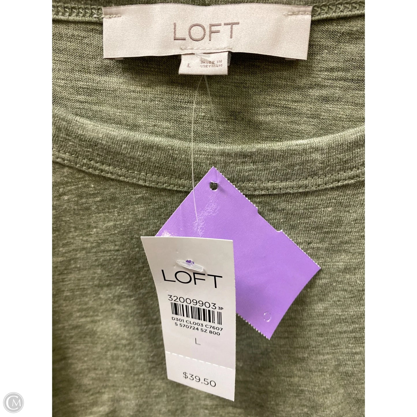 Top Long Sleeve By Loft In Green, Size: L