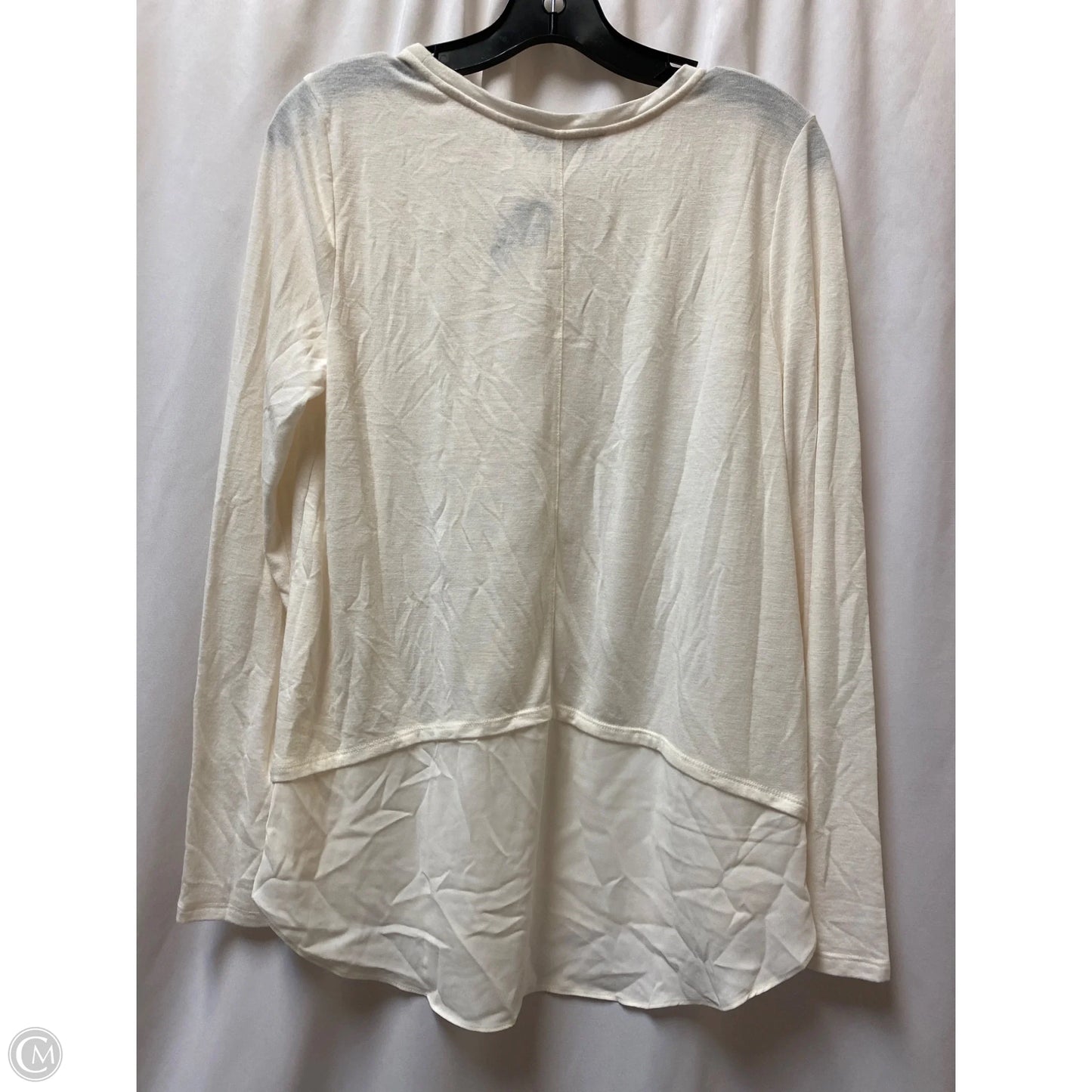 Top Long Sleeve By Loft In White, Size: M