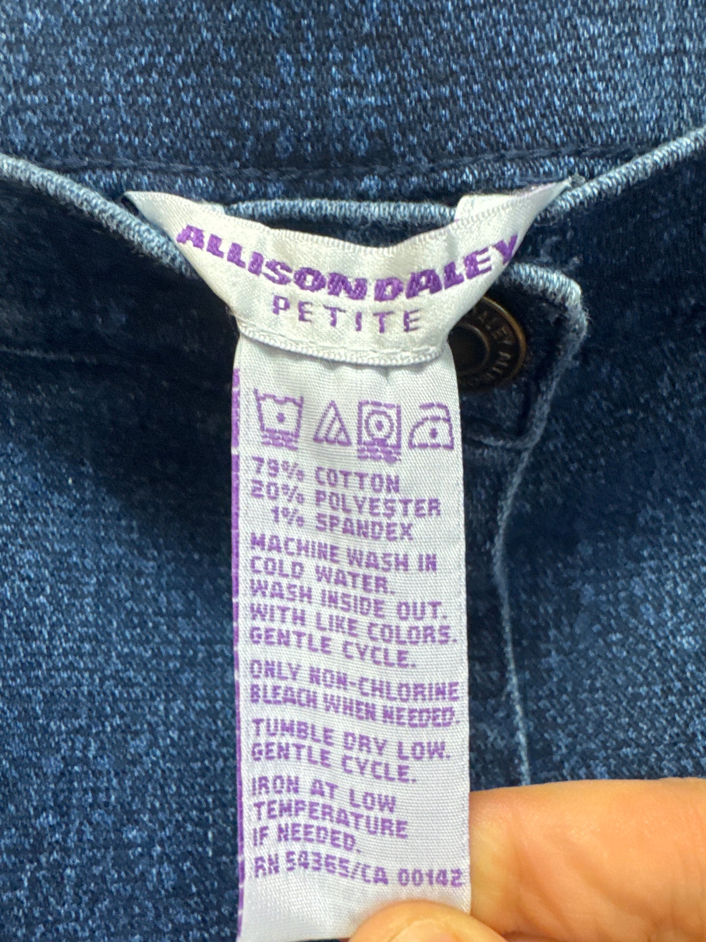 Jeans Straight By Allison Daley In Blue Denim, Size: 16
