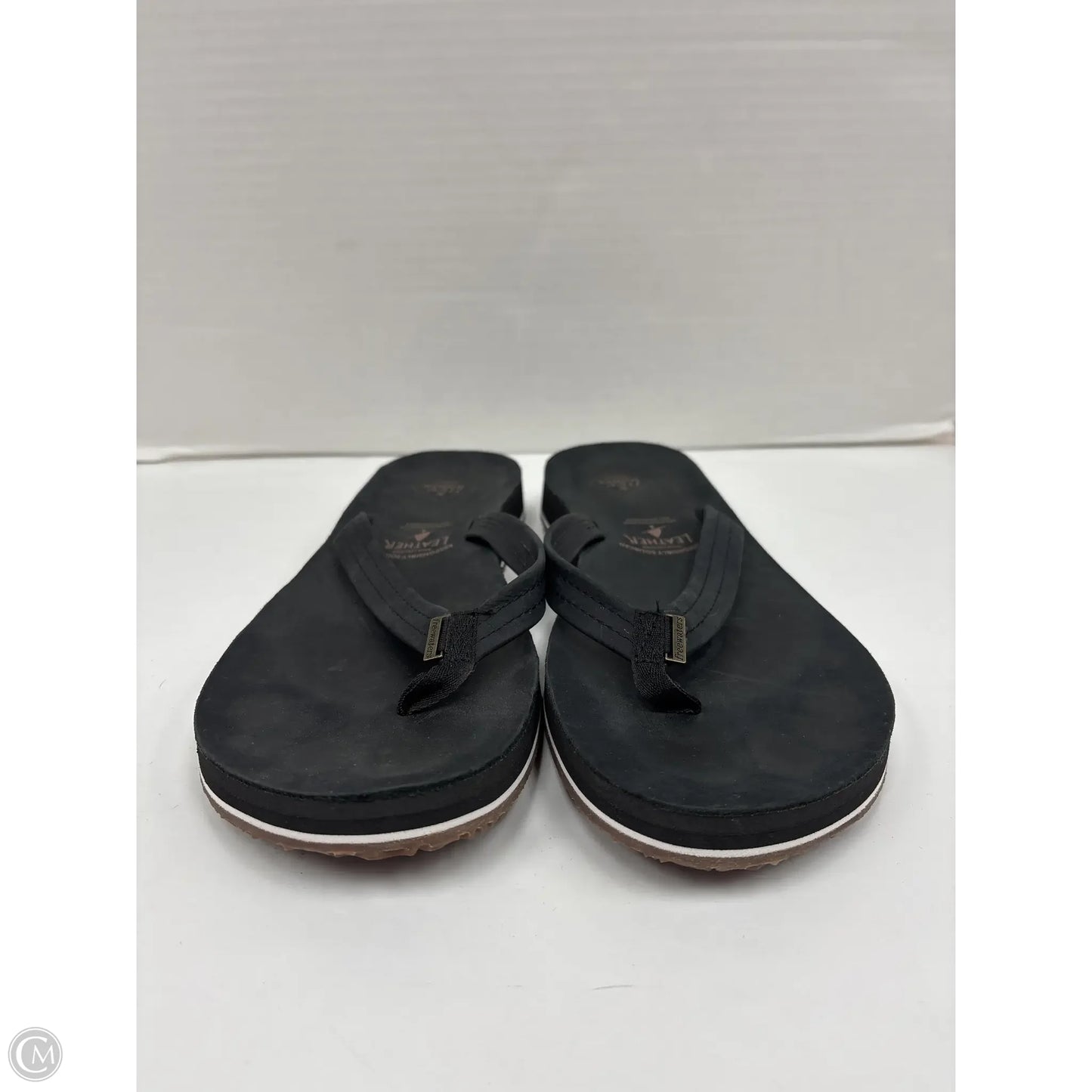 Sandals Flip Flops By Clothes Mentor In Black, Size: 8.5