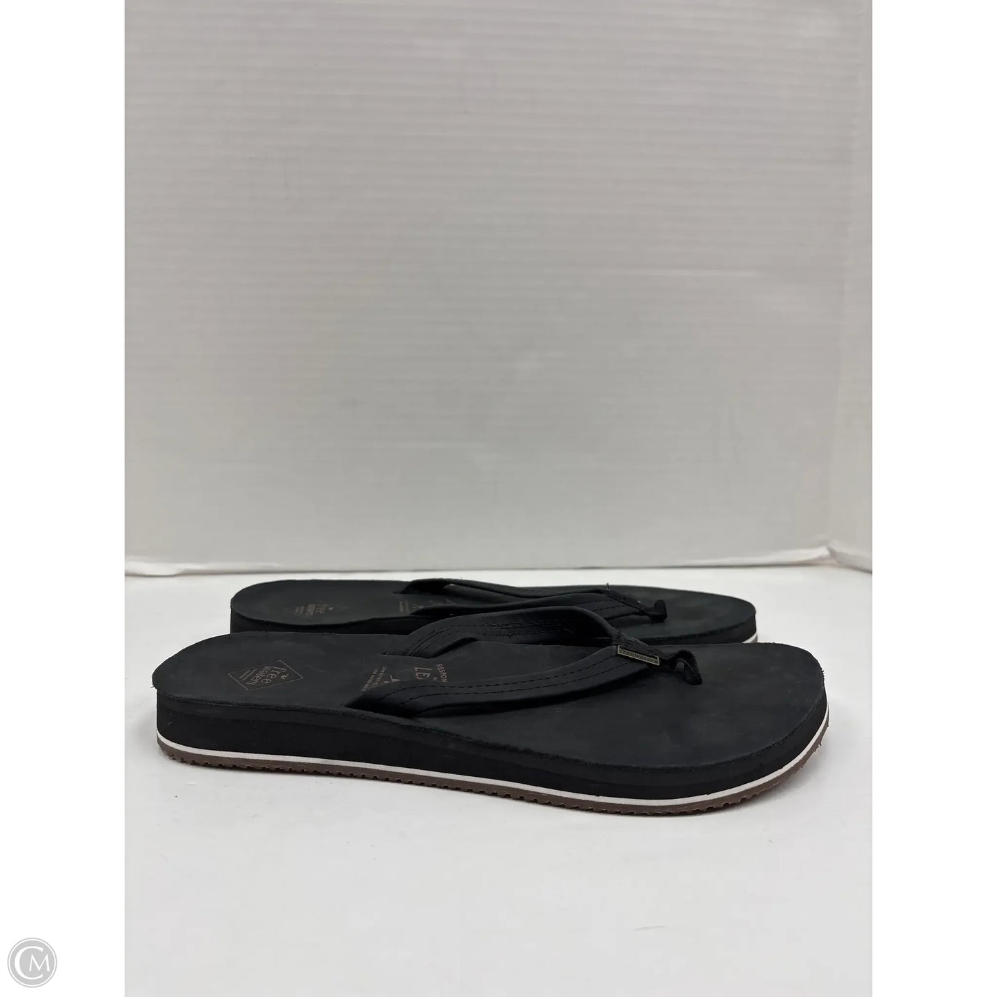 Sandals Flip Flops By Clothes Mentor In Black, Size: 8.5