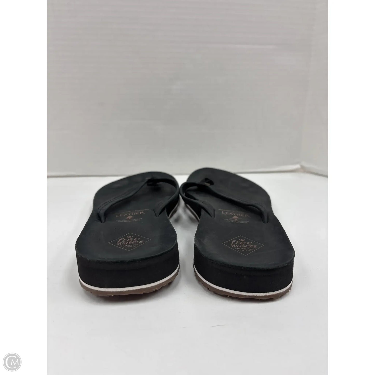 Sandals Flip Flops By Clothes Mentor In Black, Size: 8.5