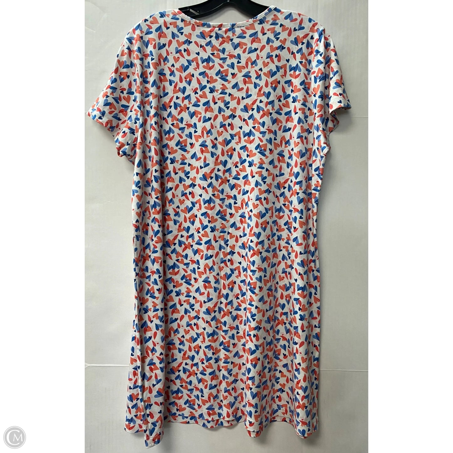 Dress Casual Midi By Lands End In Blue & Red & White, Size: Xl