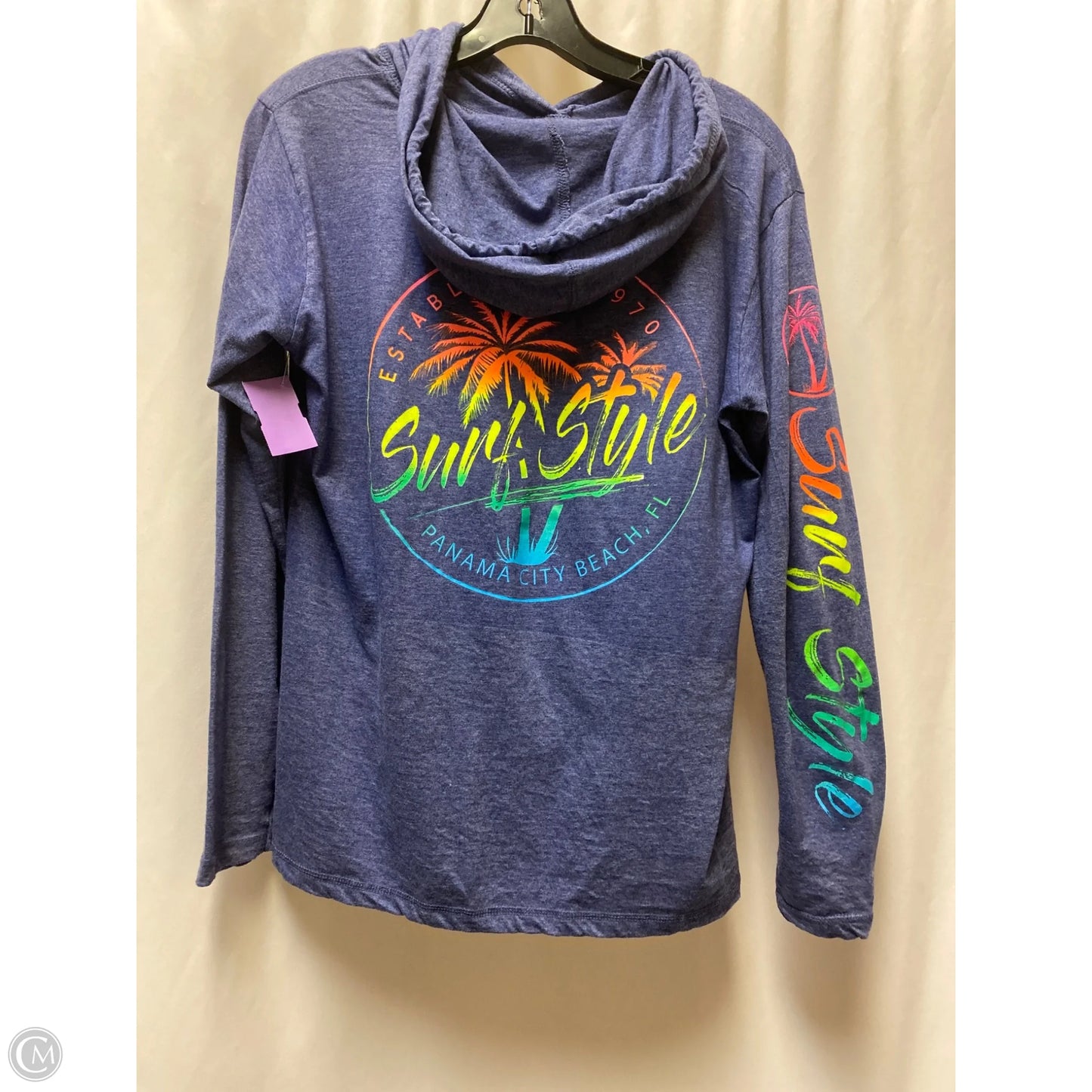 Sweatshirt Hoodie By Clothes Mentor In Purple, Size: L