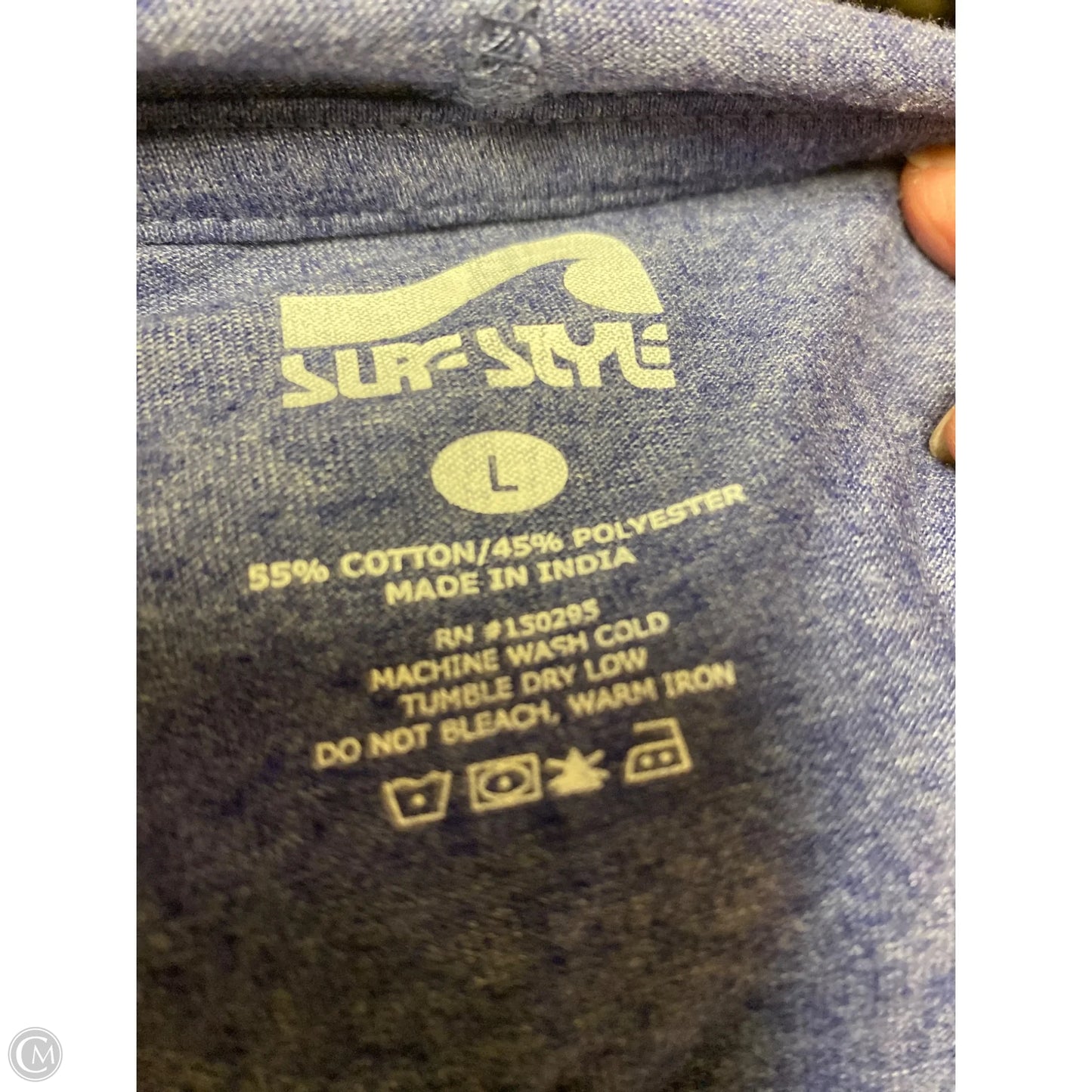 Sweatshirt Hoodie By Clothes Mentor In Purple, Size: L
