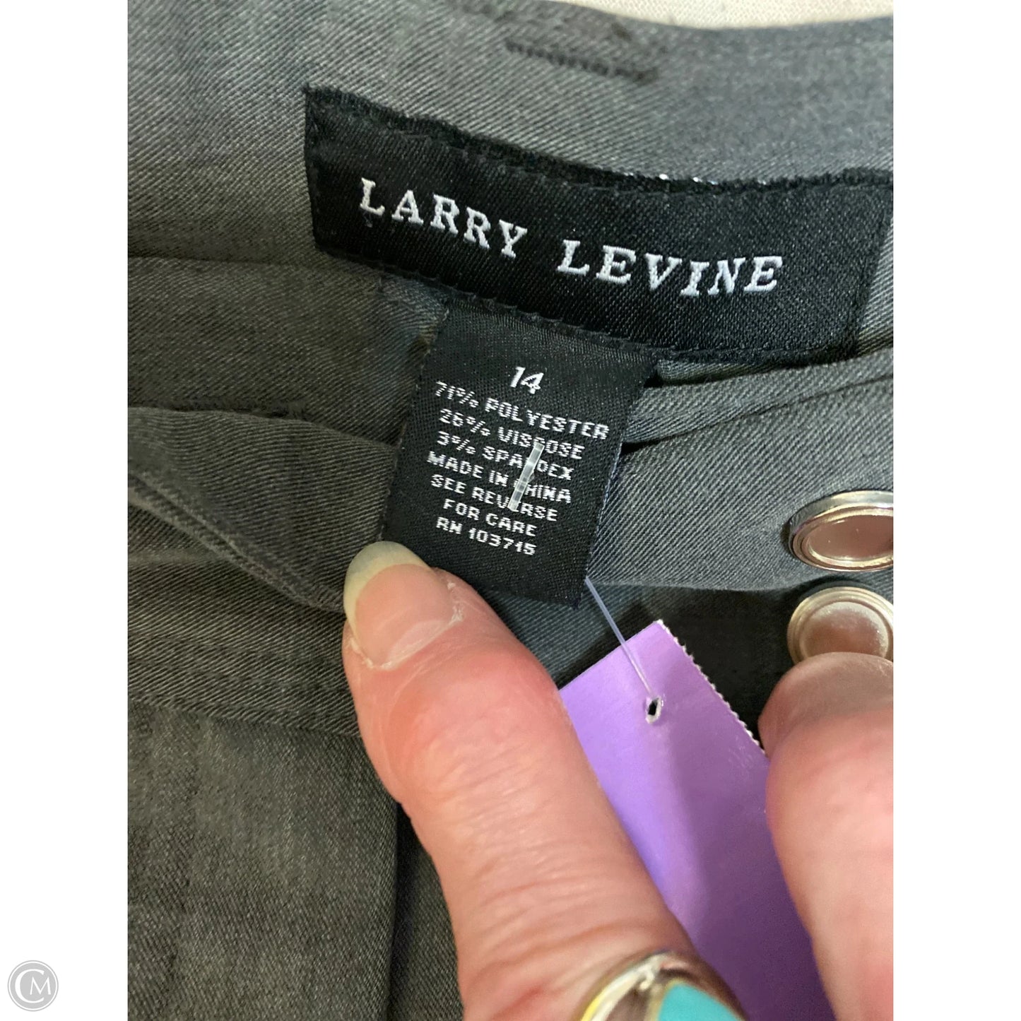 Pants Dress By Larry Levine In Grey, Size: 14