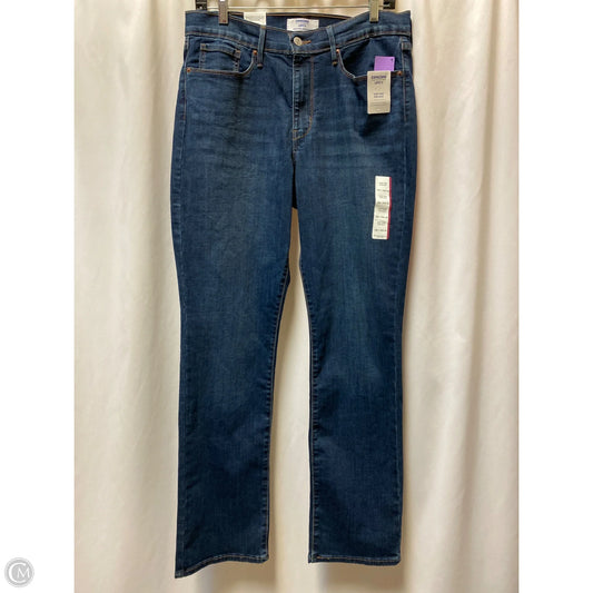 Jeans Straight By Levis In Navy, Size: 10