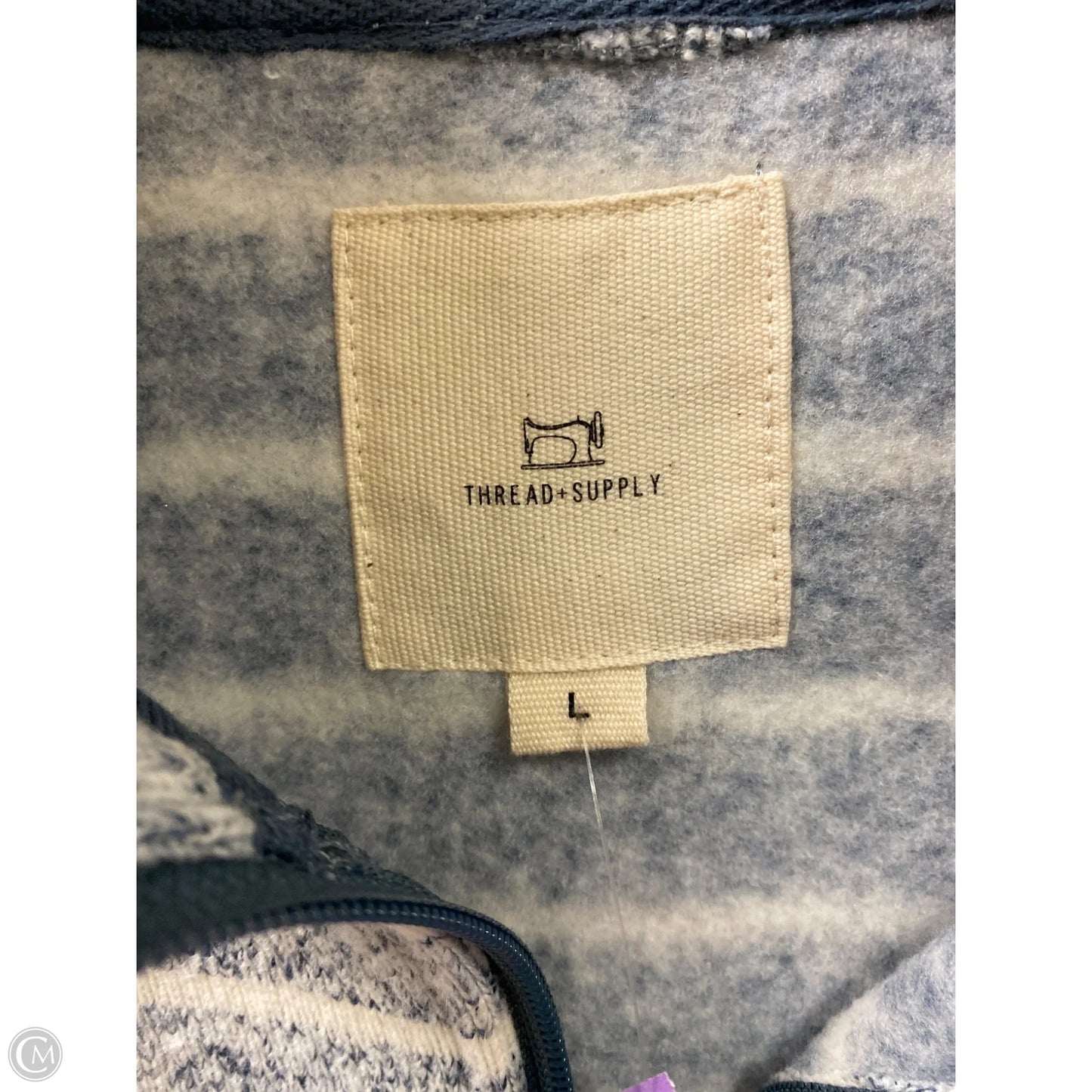 Sweatshirt Collar By Thread And Supply In Blue, Size: L