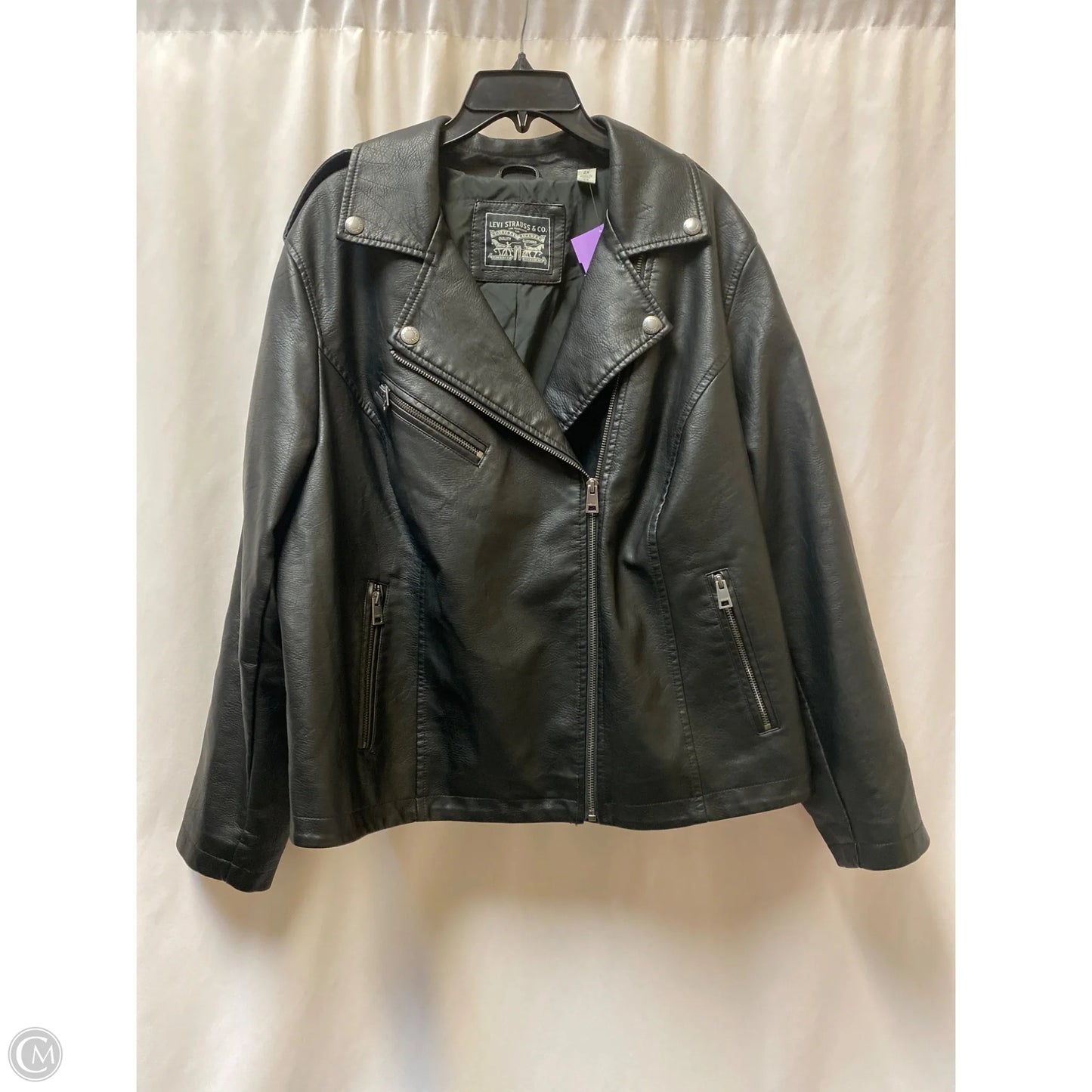Jacket Leather By Levis In Black, Size: 2x