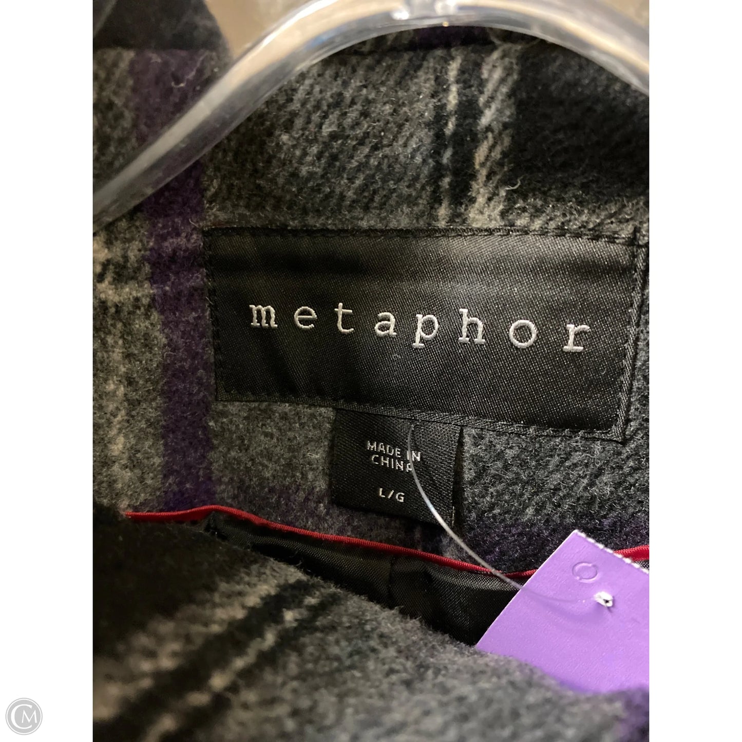 Jacket Faux Fur & Sherpa By Metaphor In Purple, Size: L