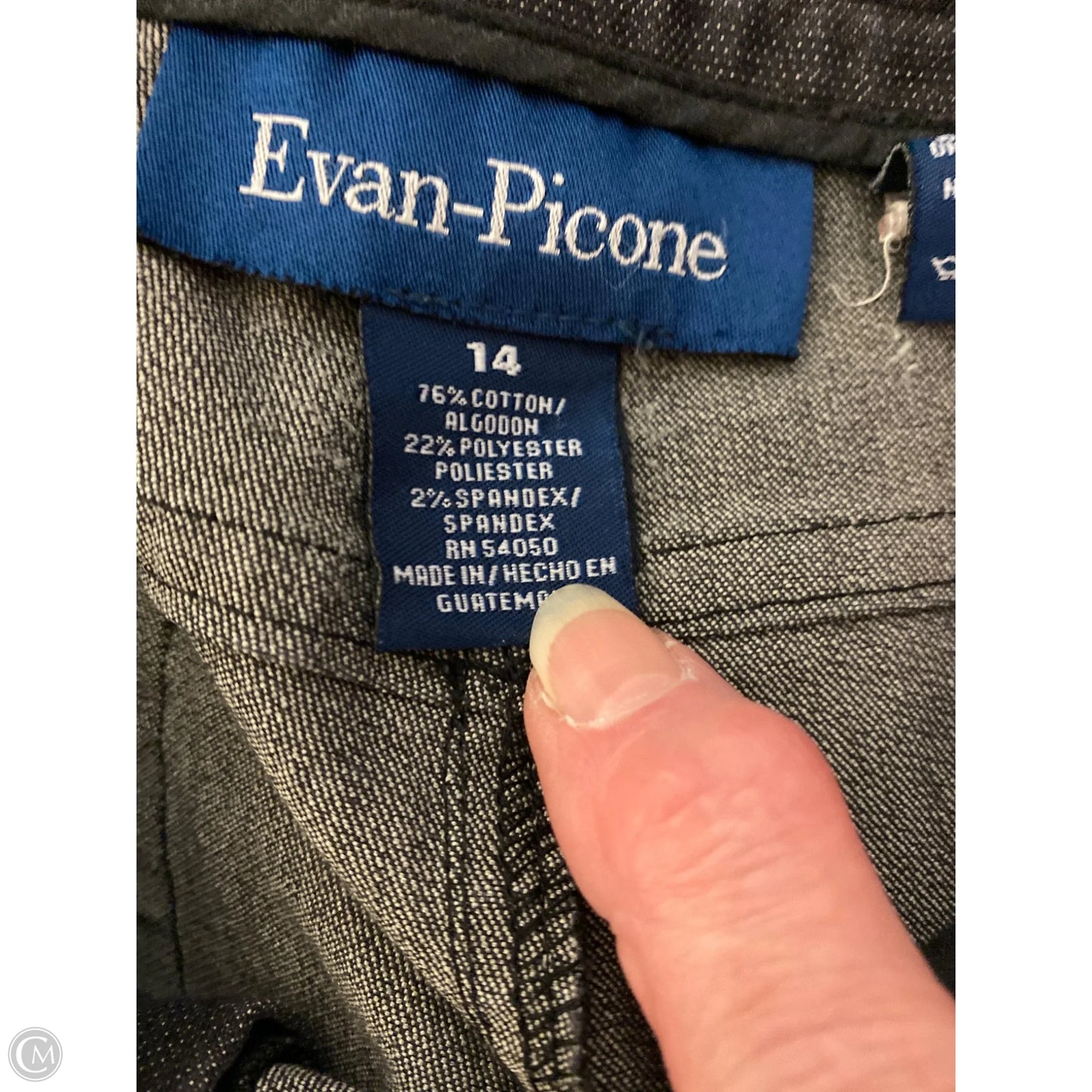 Pants Wide Leg By Evan-picone In Grey, Size: 14