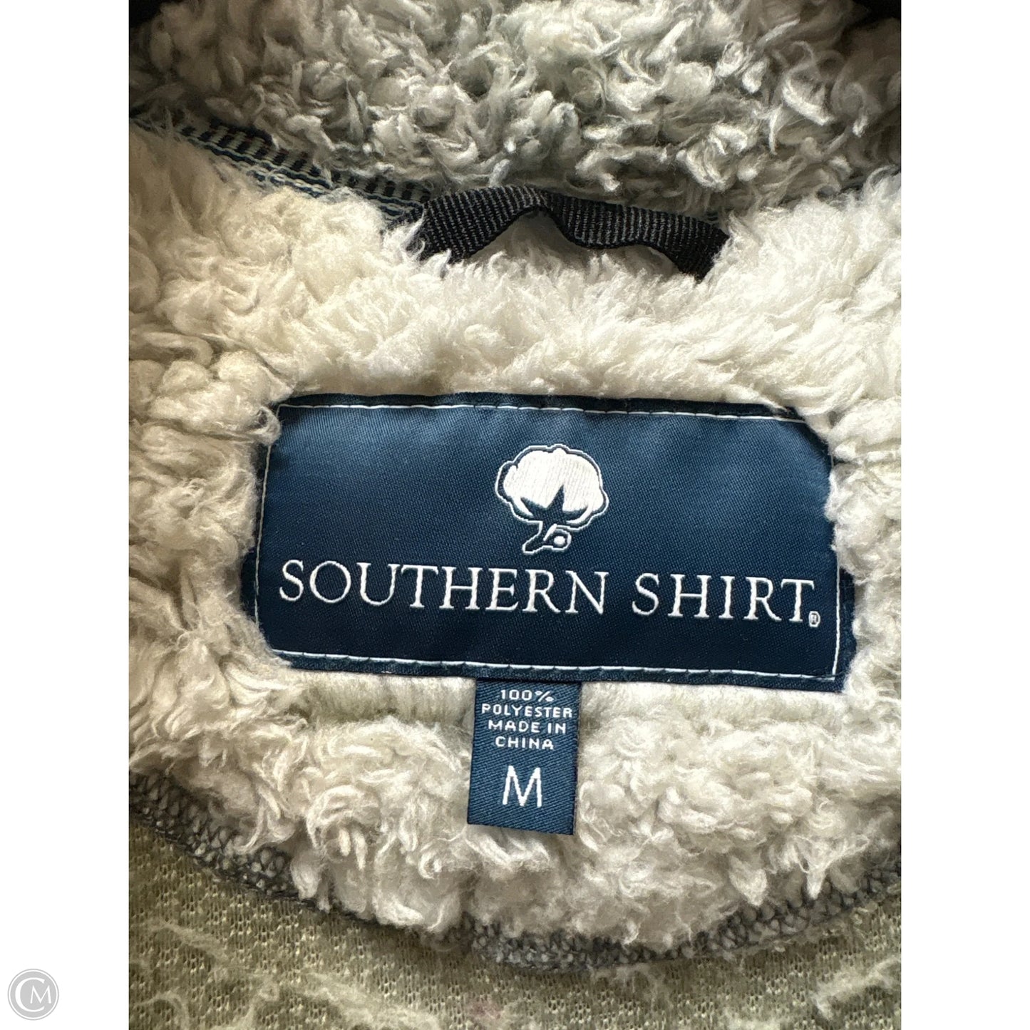 Coat Faux Fur & Sherpa By Southern Stitch In Grey, Size: M