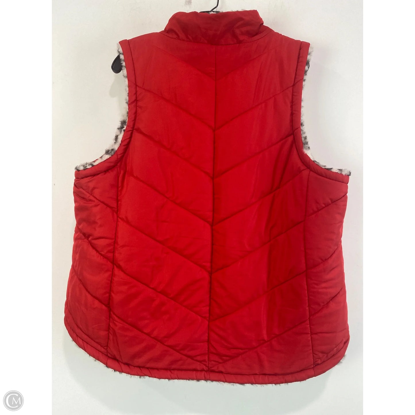 Vest Faux Fur & Sherpa By Clothes Mentor In Animal Print, Size: Xl