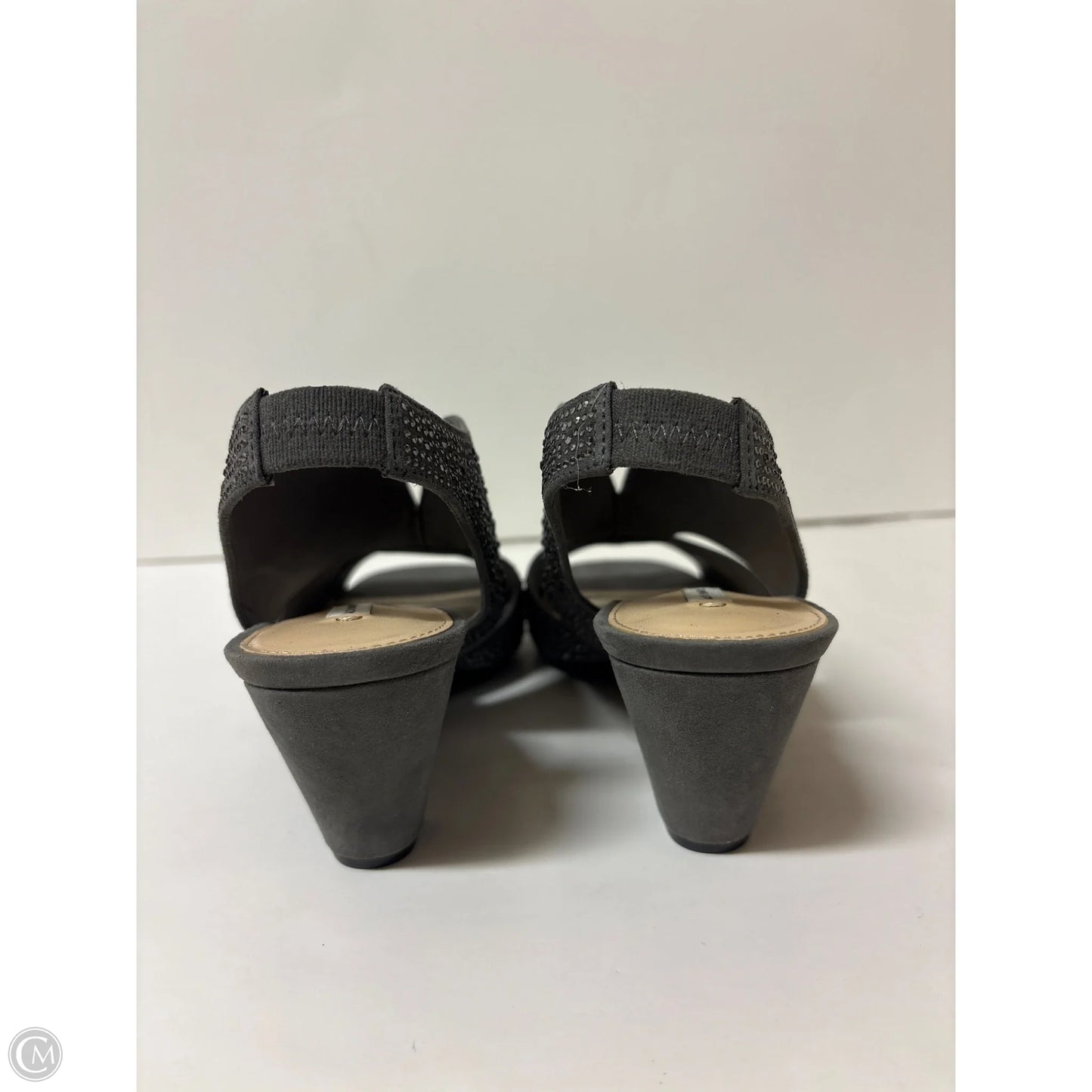 Shoes Heels Block By Alex Marie In Grey, Size: 9
