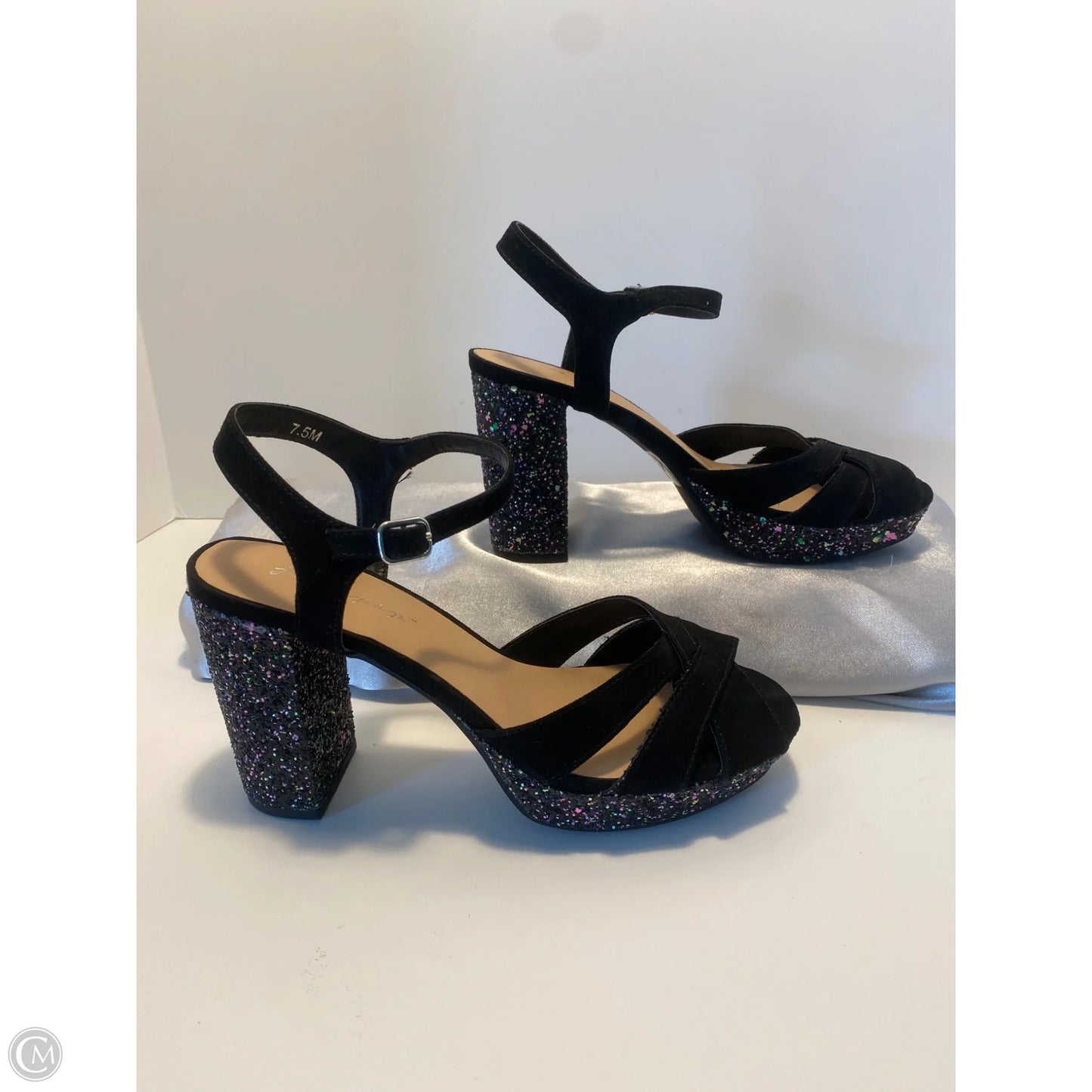 Shoes Heels Block By Jelly Pop In Black, Size: 7.5
