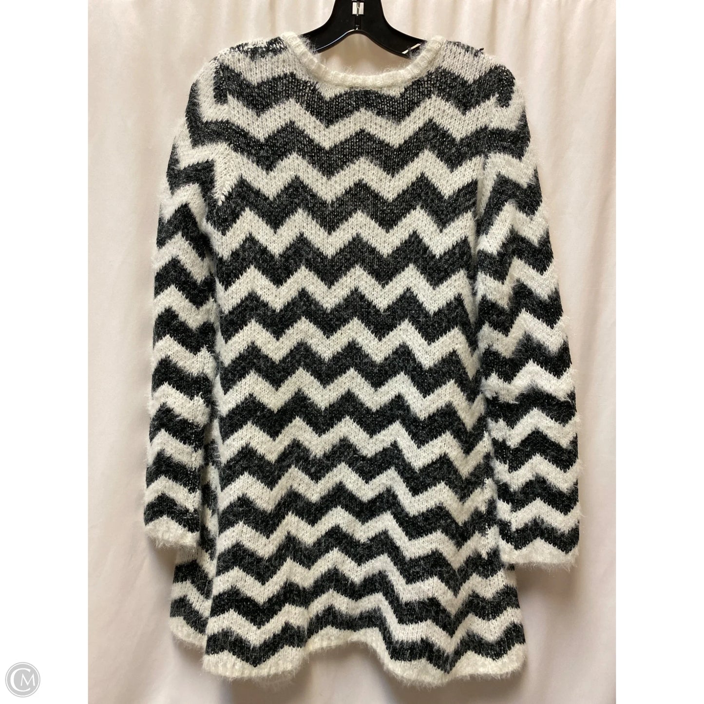 Sweater Cardigan By New Directions In Black & White, Size: S