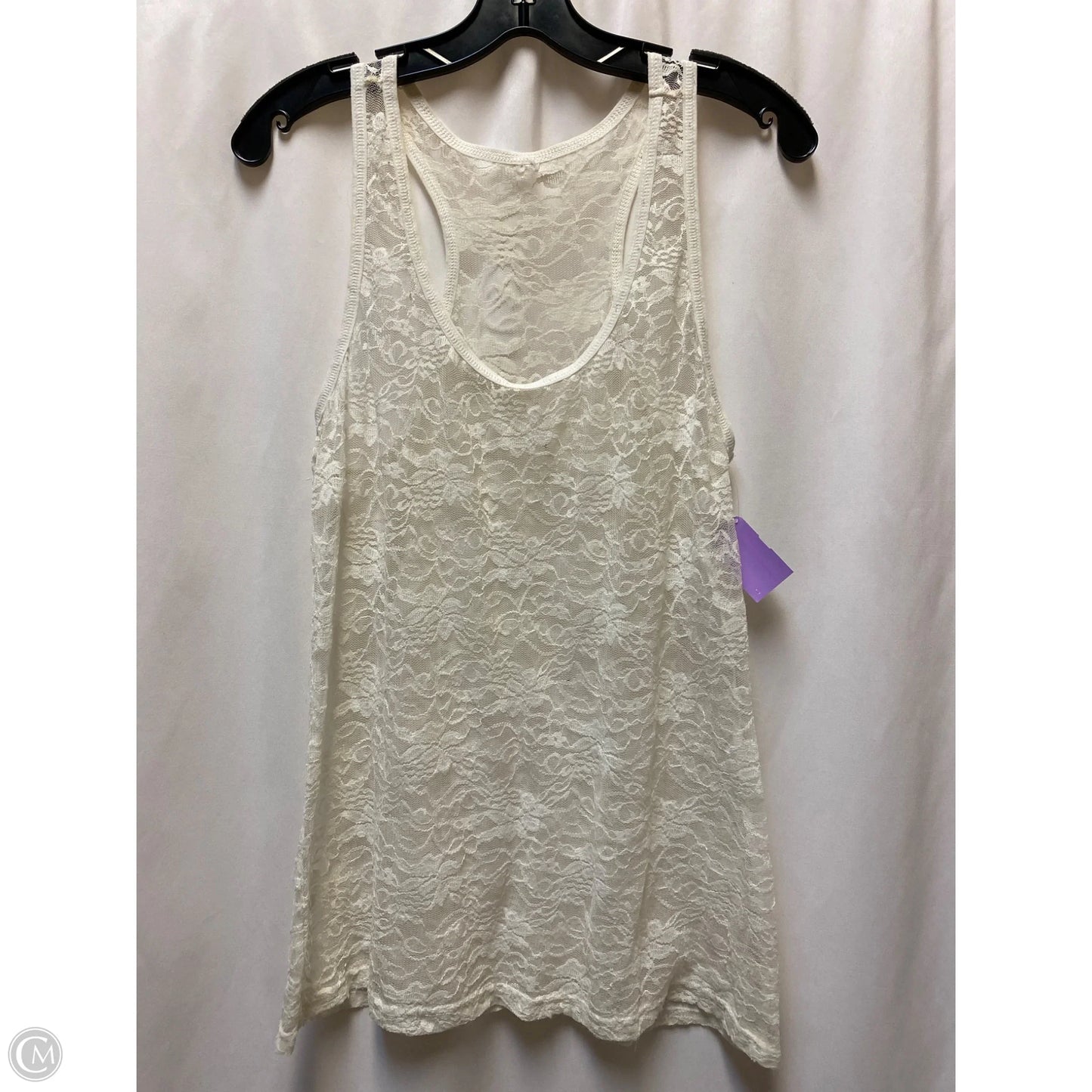 Top Sleeveless By Clothes Mentor In White, Size: L