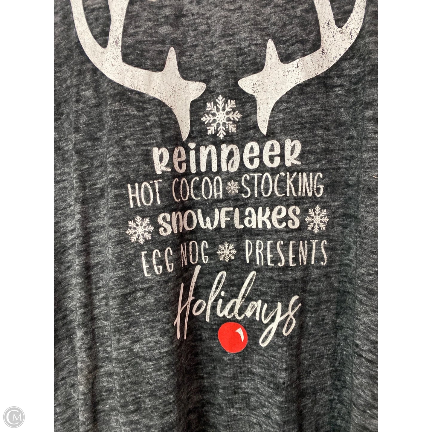 Top Long Sleeve By Clothes Mentor In Red, Size: L