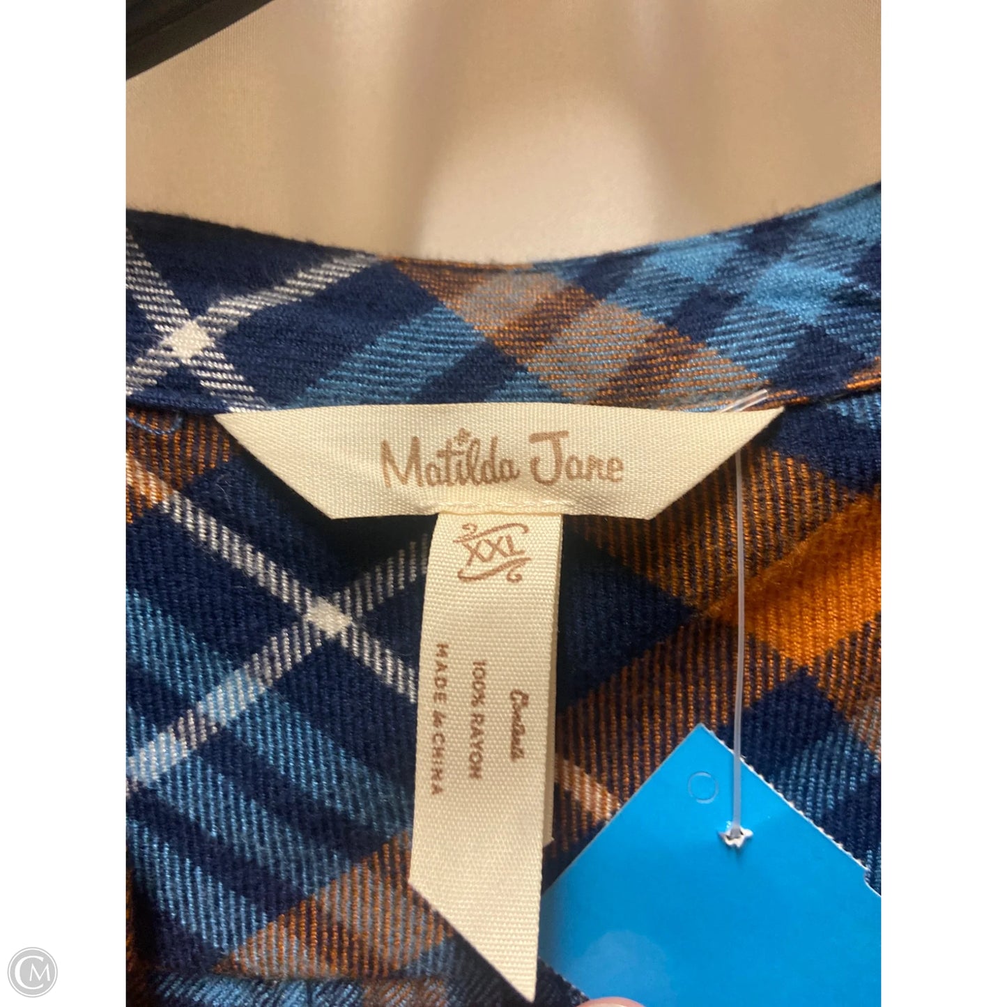 Dress Casual Midi By Matilda Jane In Blue, Size: Xxl