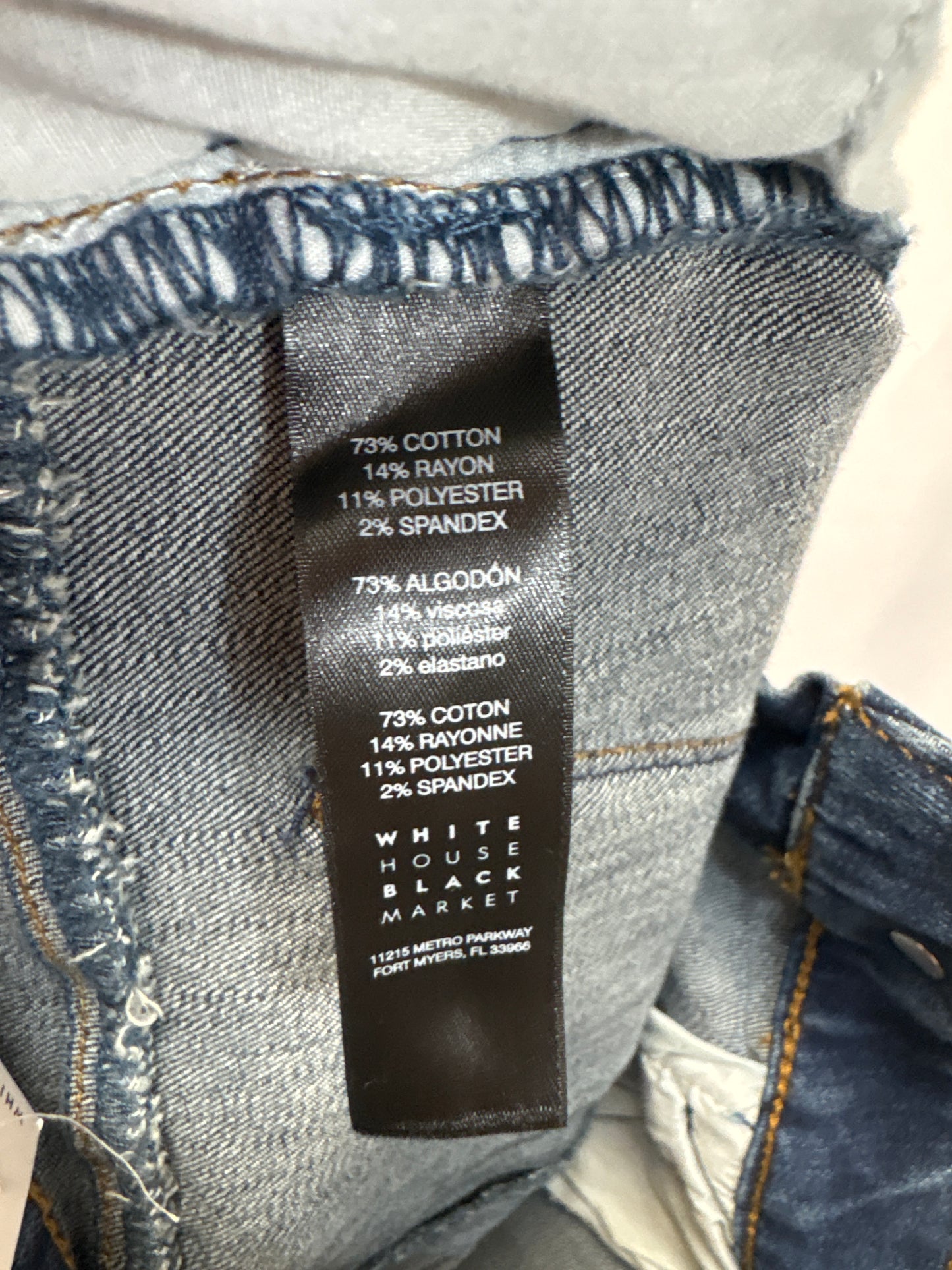 Jeans Skinny By White House Black Market In White Denim, Size: 0