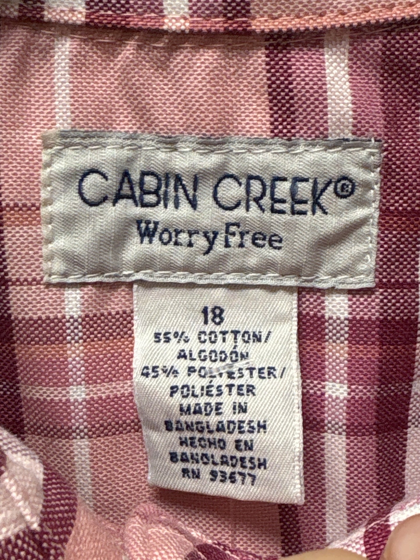 Top Long Sleeve By Cabin Creek Size: 1x