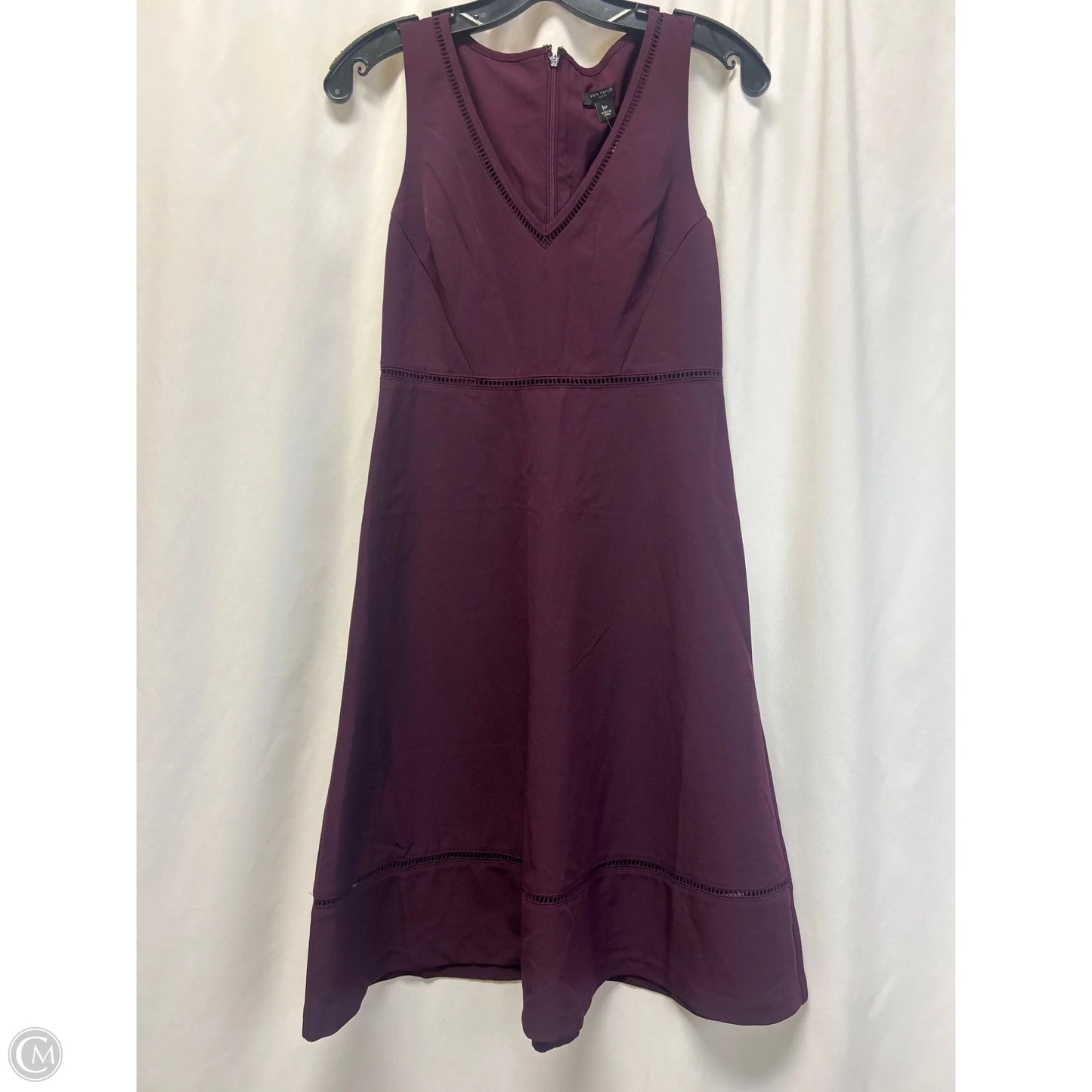 Dress Casual Midi By Ann Taylor In Purple, Size: Xsp