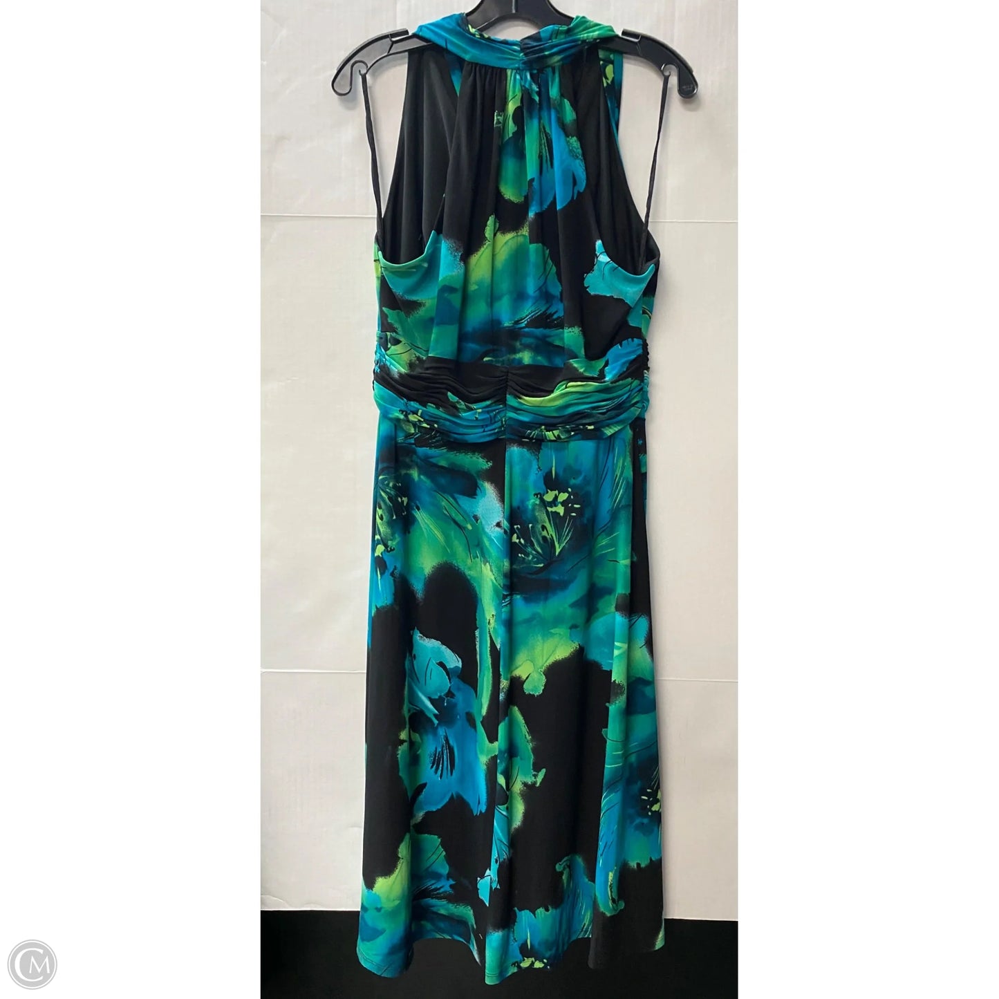 Dress Casual Midi By Evan-picone In Blue & Green, Size: L