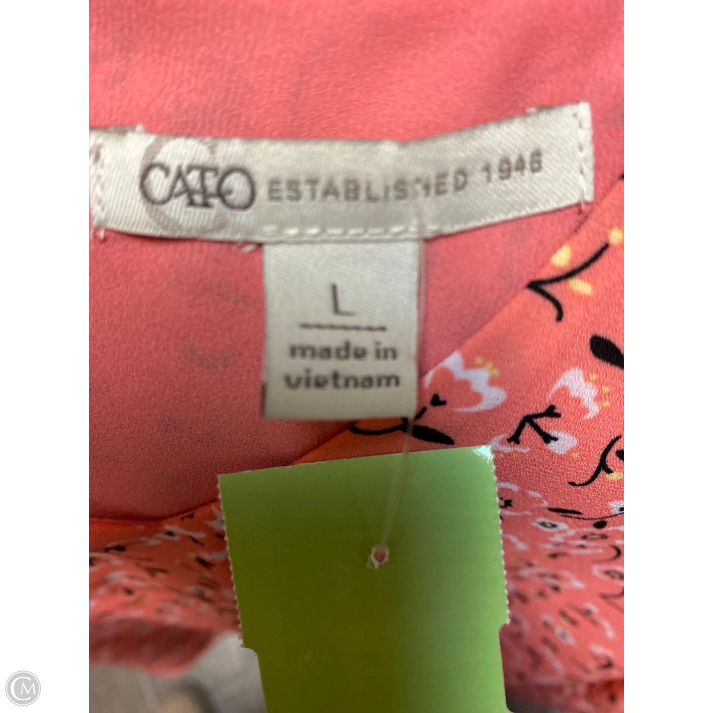 Top Sleeveless By Cato In Peach, Size: L