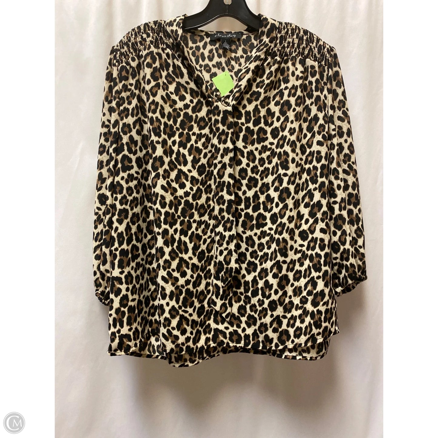 Top Long Sleeve By Clothes Mentor In Animal Print, Size: L