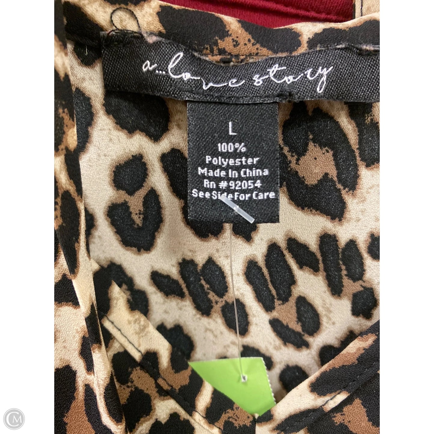 Top Long Sleeve By Clothes Mentor In Animal Print, Size: L