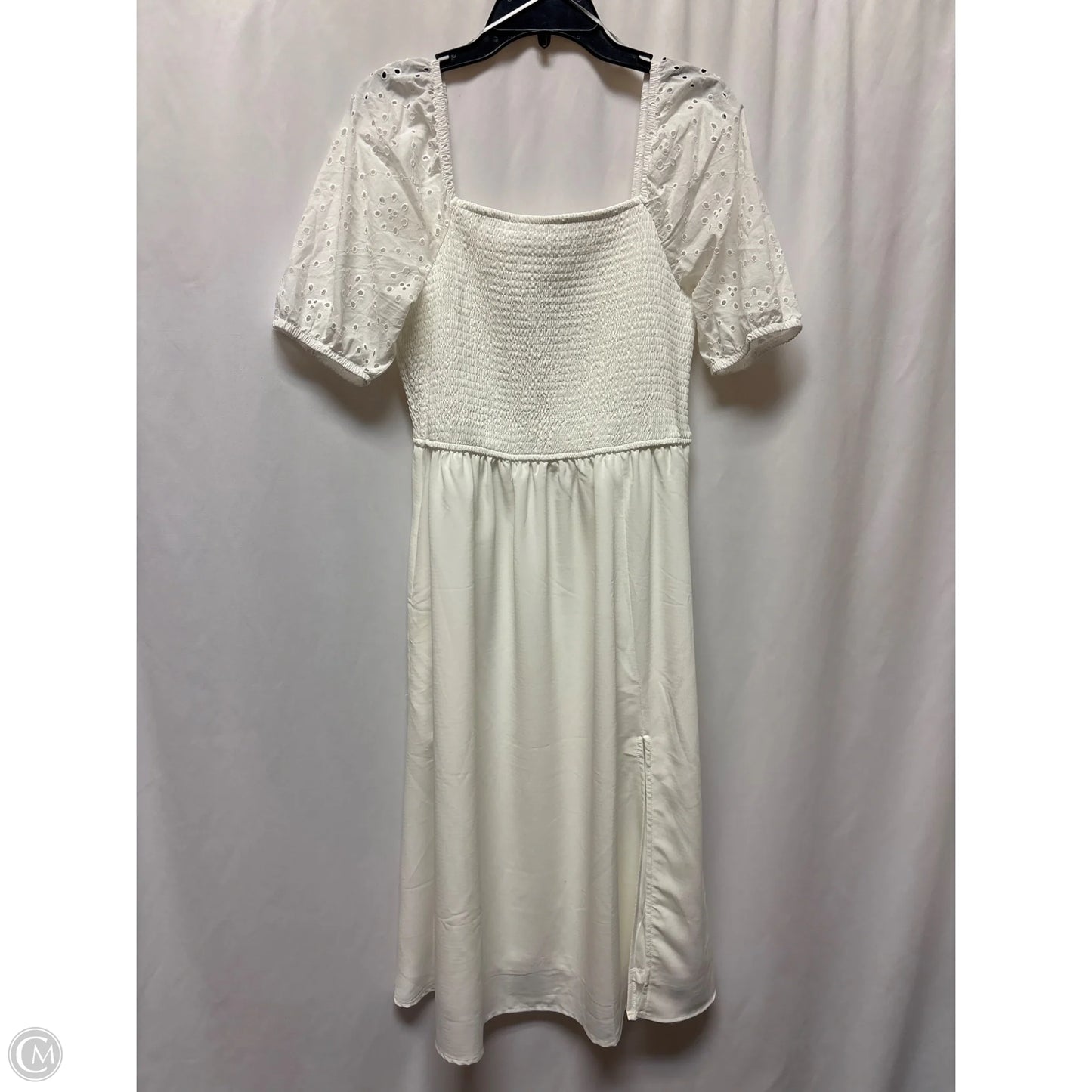Dress Casual Midi By Maurices In White, Size: L