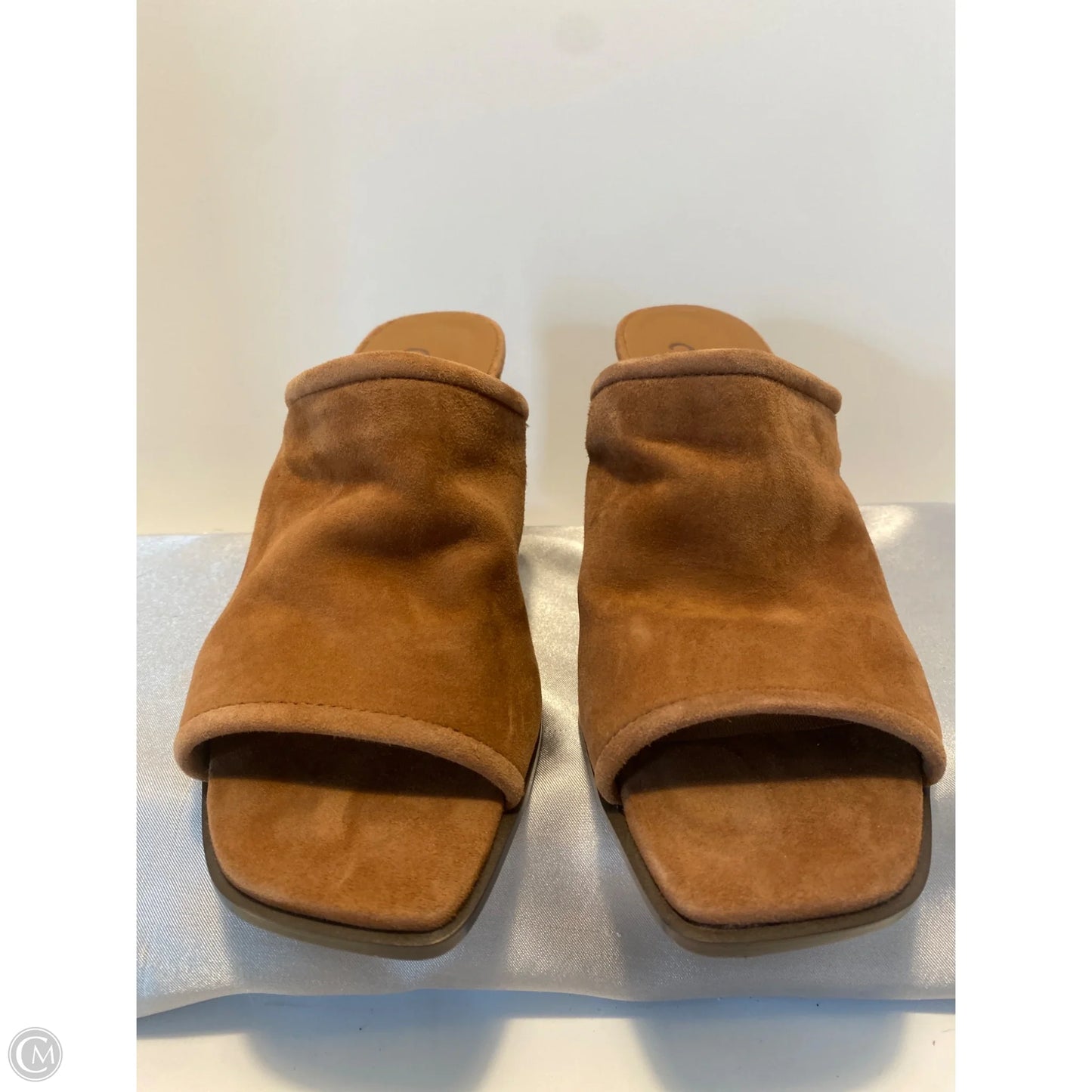 Sandals Heels Block By Clothes Mentor In Brown, Size: 7