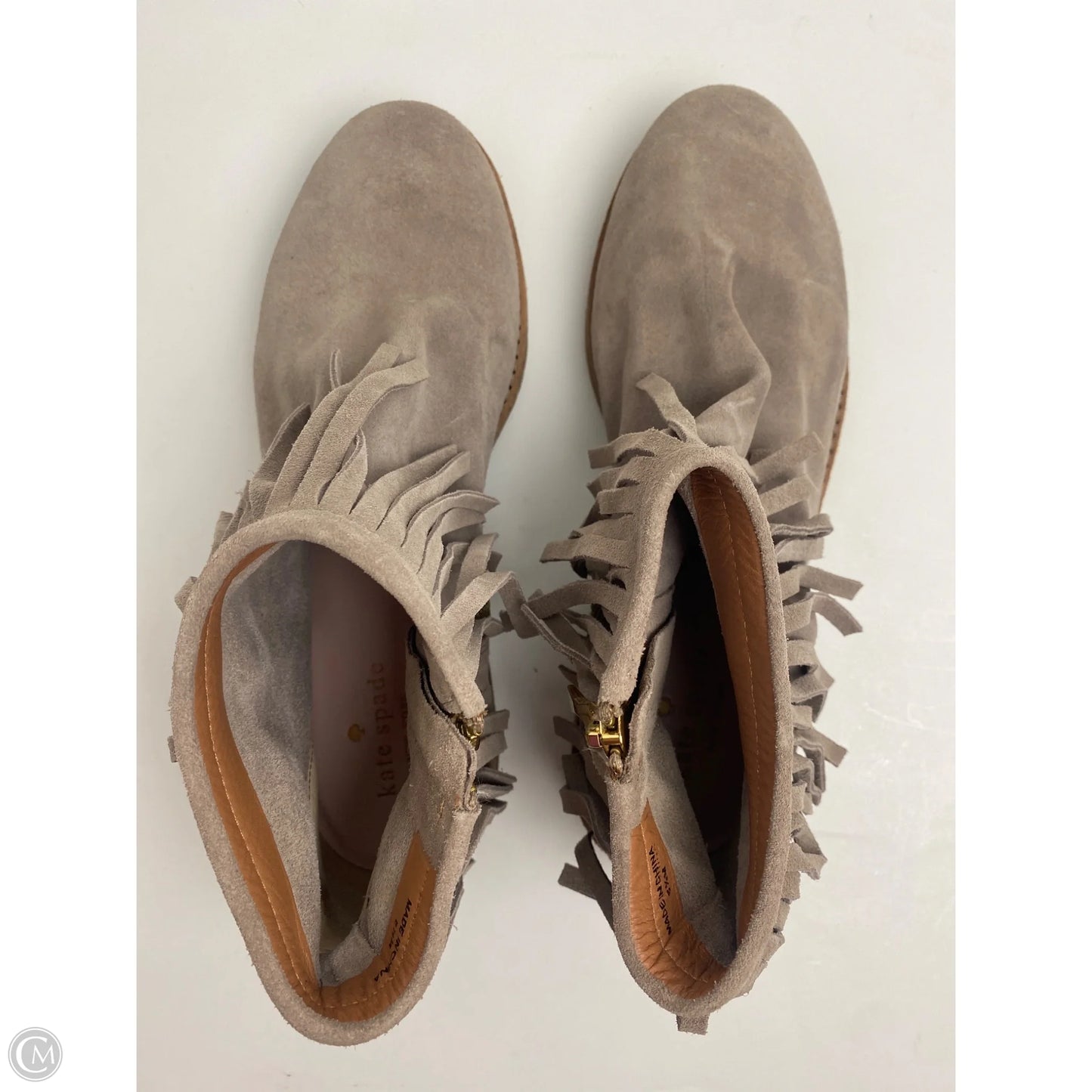 Boots Designer By Kate Spade In Taupe, Size: 8.5