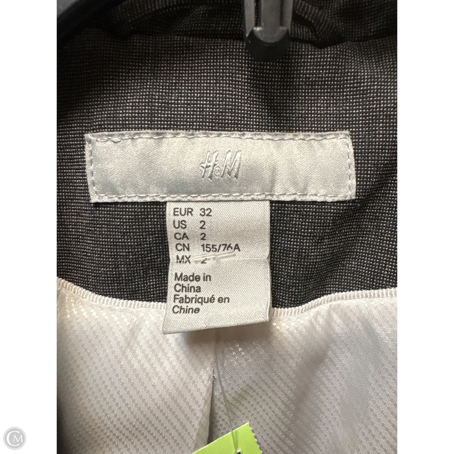 Blazer By H&m In Grey, Size: Xs