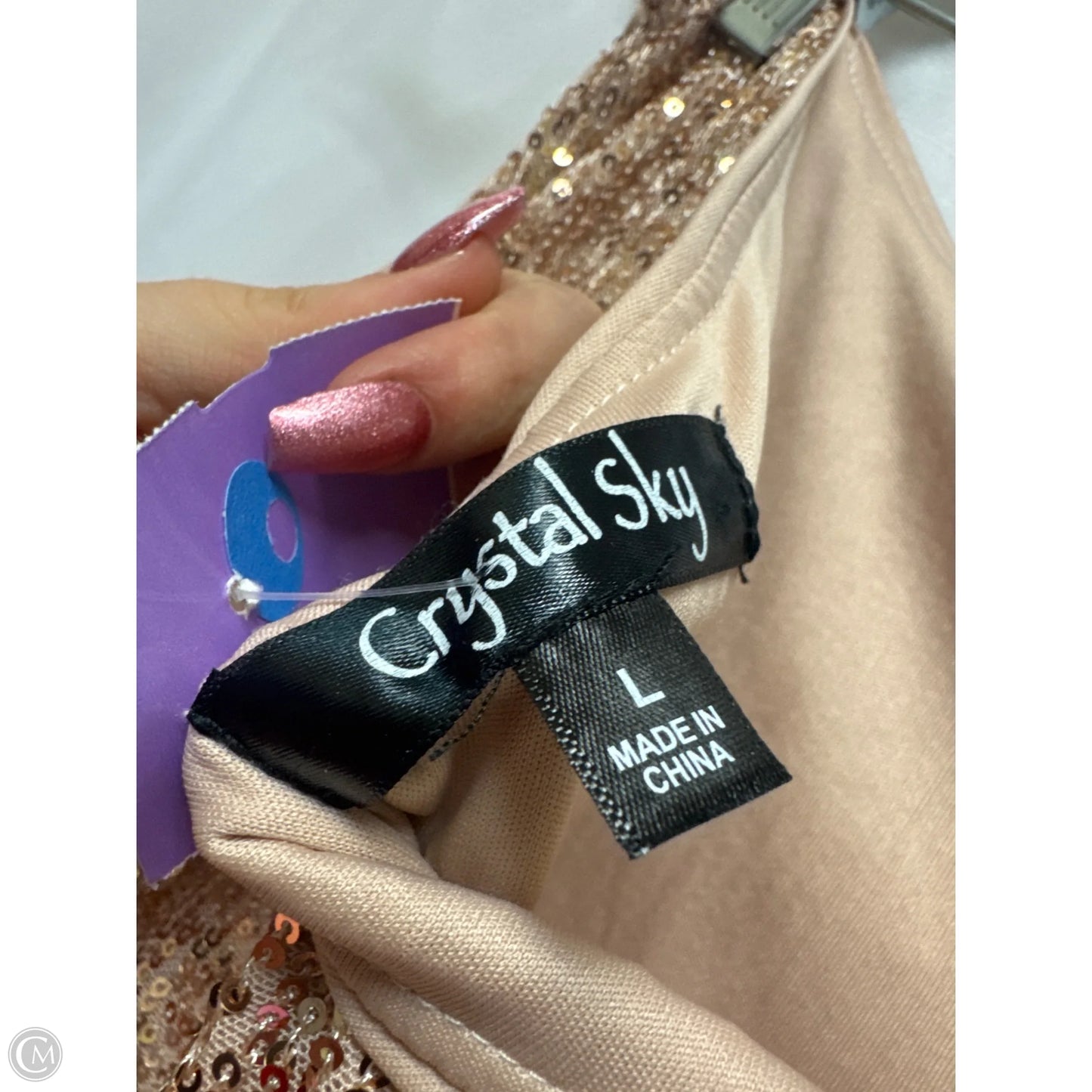 Romper By Clothes Mentor In Rose Gold, Size: L