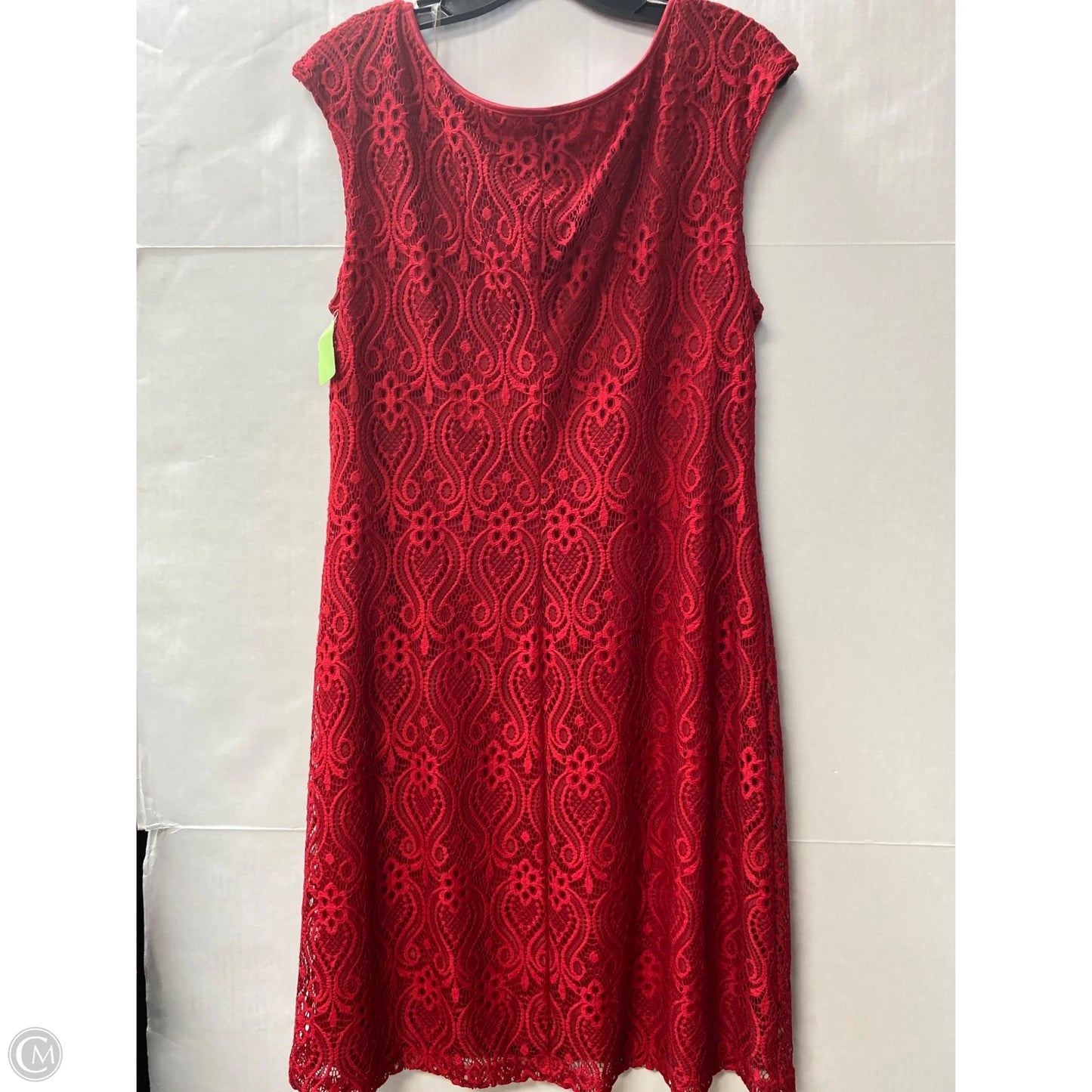 Dress Casual Midi By Connected Apparel In Red, Size: Xl