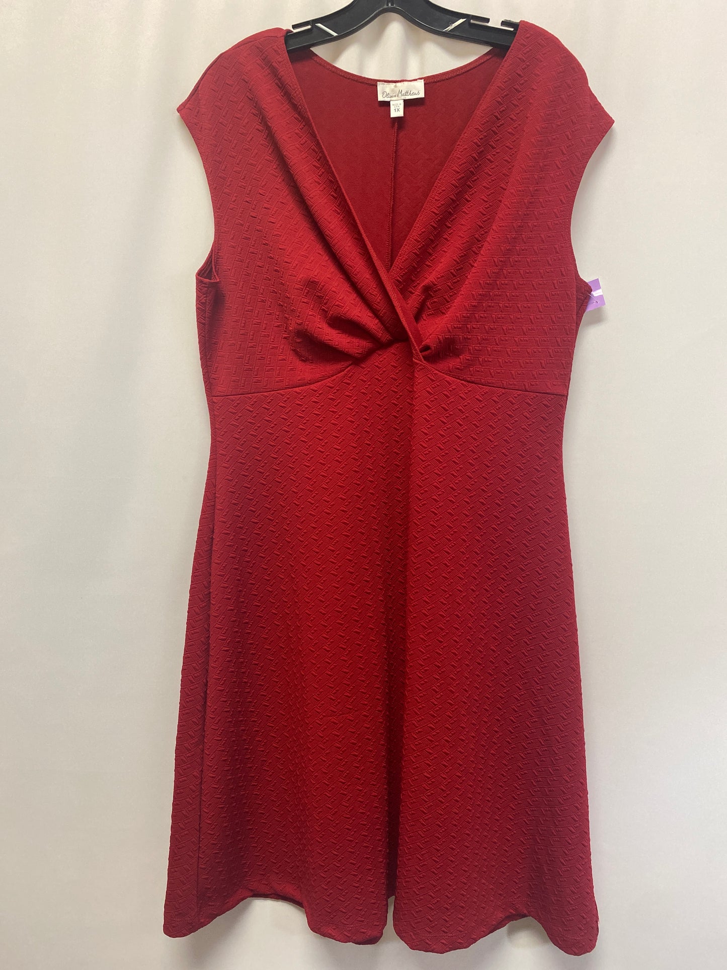 Dress Casual Midi By Olivia Matthews Size: 1x