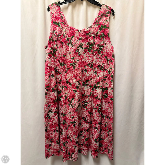 Dress Casual Midi By Talbots In Pink, Size: Xl