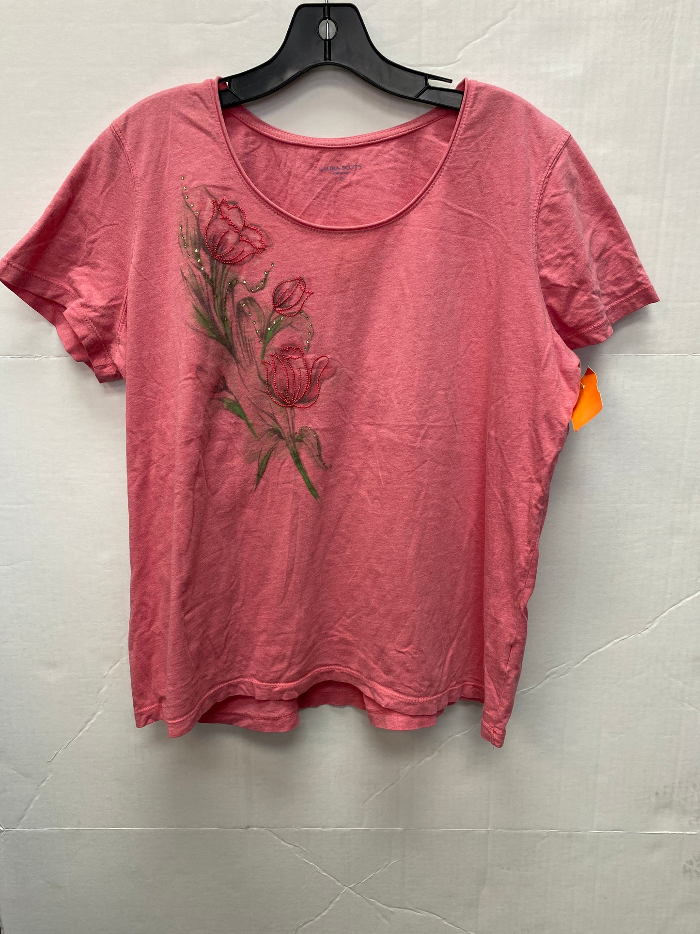 Top Short Sleeve By Laura Scott  Size: 1x