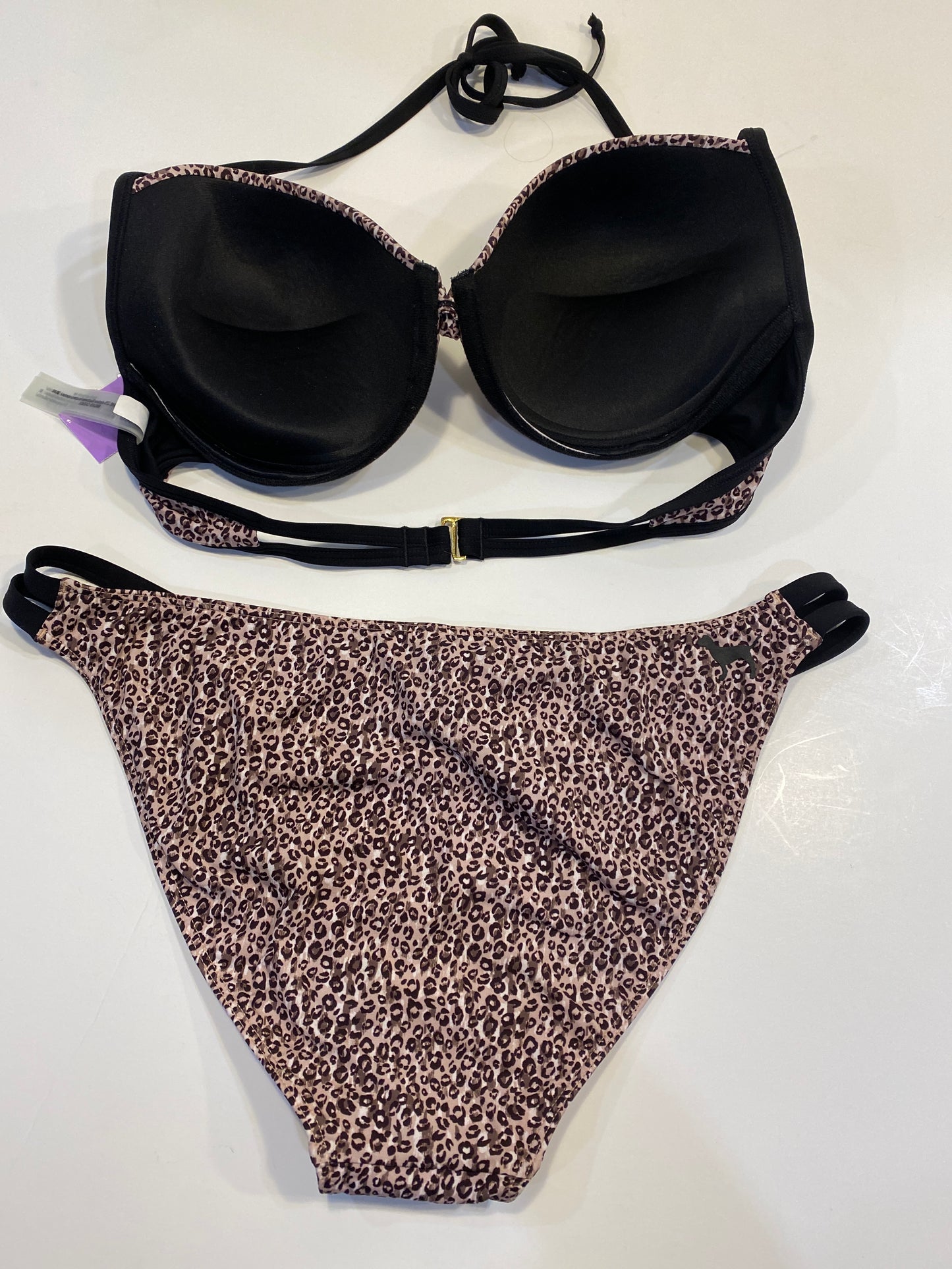 Animal Print Swimsuit 2pc Pink, Size Xl