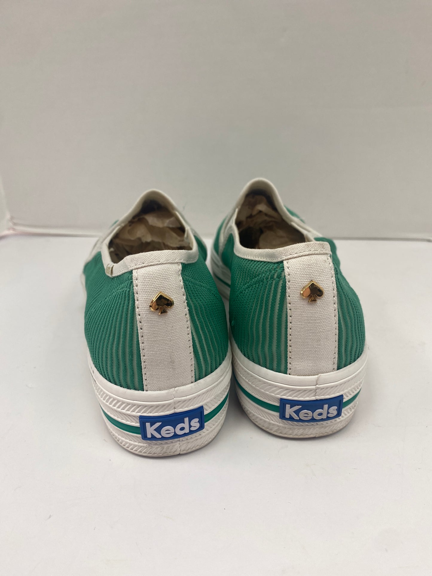 Green Shoes Designer Keds, Size 8