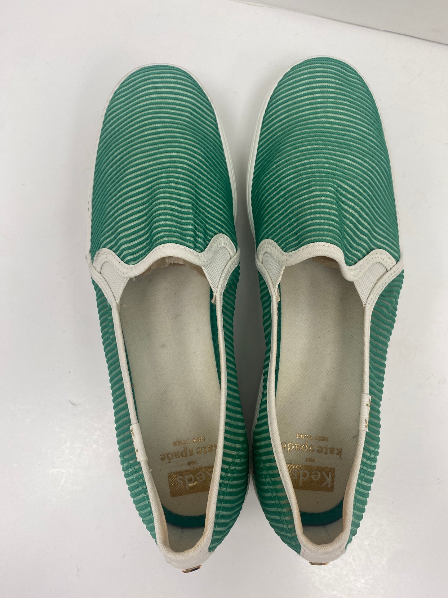 Green Shoes Designer Keds, Size 8